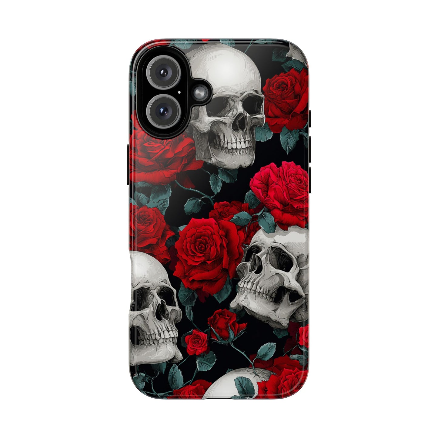 LOW STOCK Skull & Red Roses [TOUGH CASE]