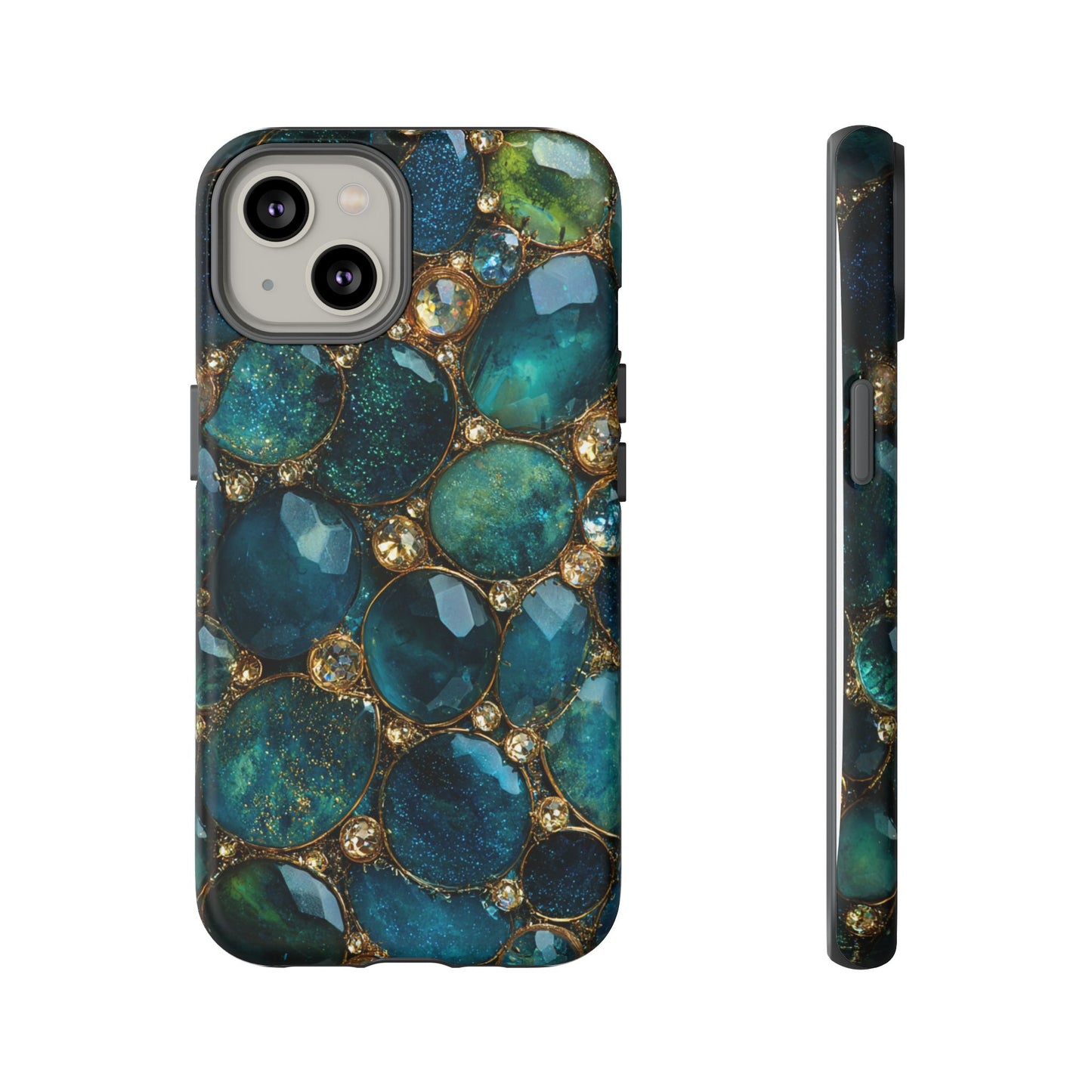 Blue Gemstones (iPhone Pro Max - iPhone X) [Tough Case]