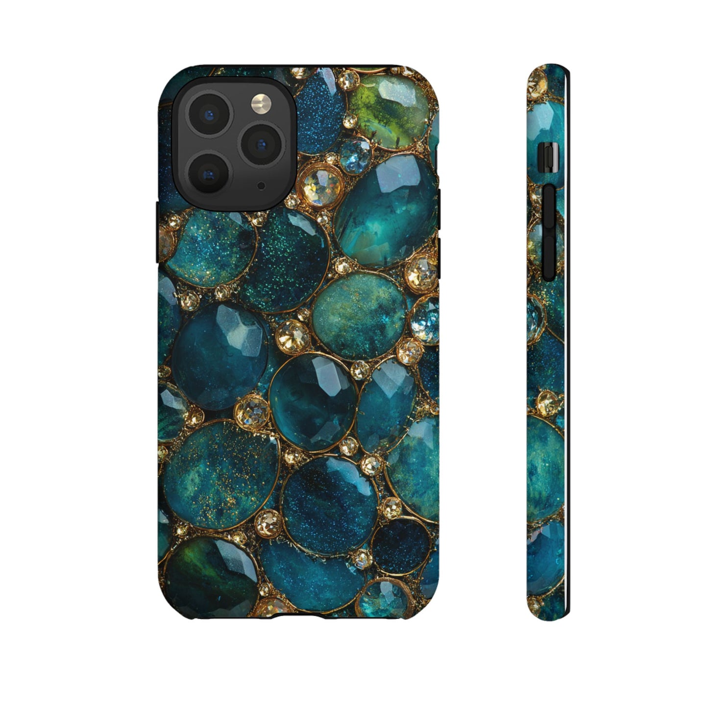 Blue Gemstones (iPhone Pro Max - iPhone X) [Tough Case]