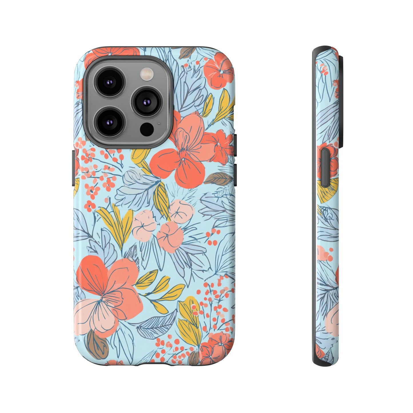 Floral 02 (iPhone X - iPhone 17 Pro Max) [TOUGH CASE]