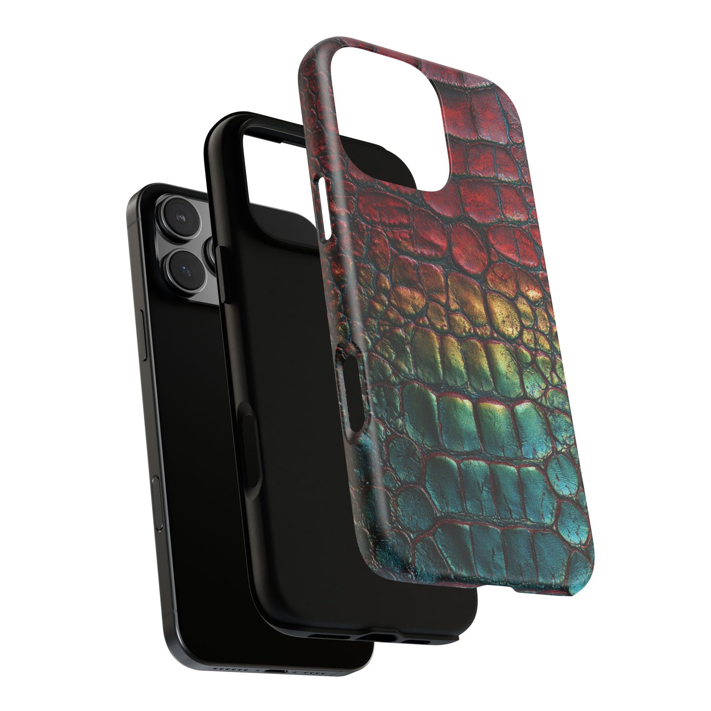 Red, Yellow, Blue Crocodile Skin [TOUGH CASE]