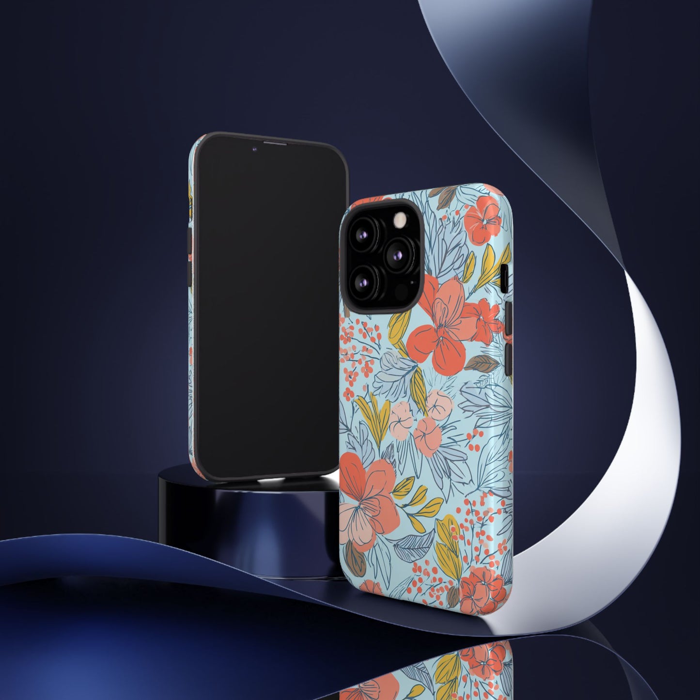 Floral 02 (iPhone X - iPhone 17 Pro Max) [TOUGH CASE]