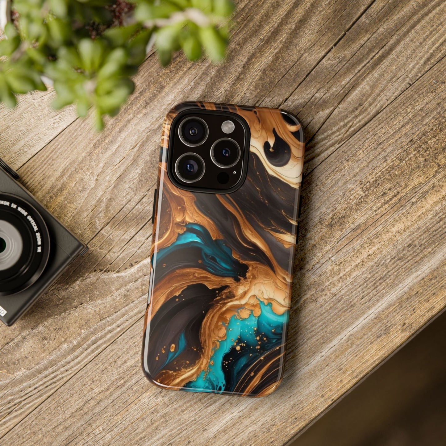Metallic Swirls (iPhone X - iPhone 17 Pro Max) [TOUGH CASE]