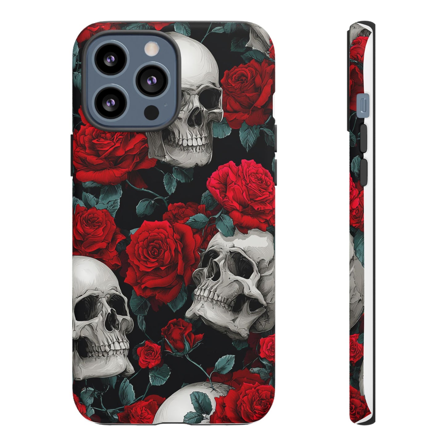 LOW STOCK Skull & Red Roses [TOUGH CASE]