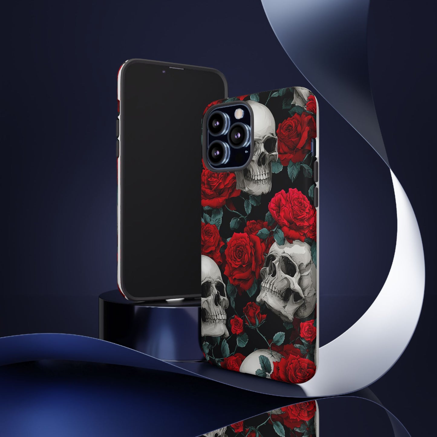 LOW STOCK Skull & Red Roses [TOUGH CASE]