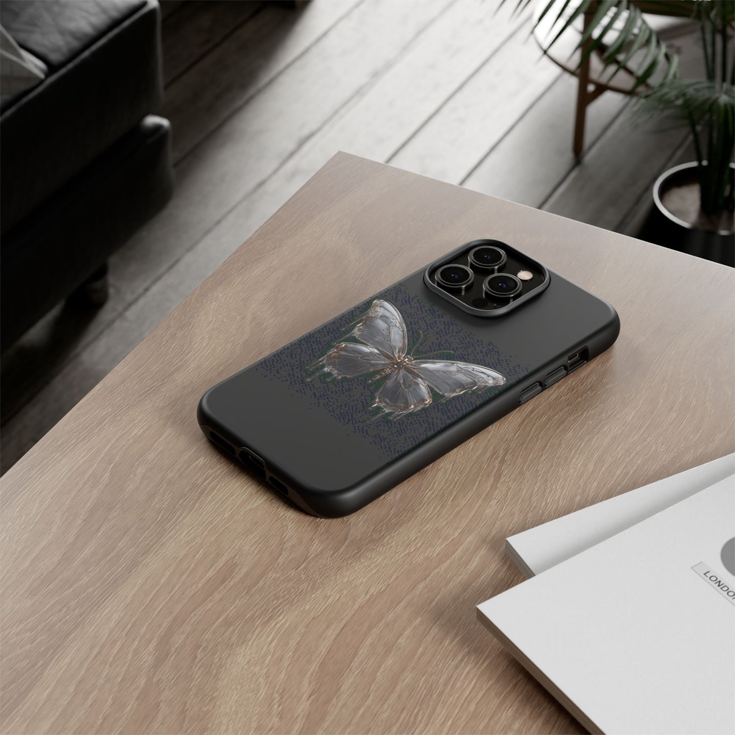 Metallic Butterfly (iPhone X - iPhone 17 Pro Max) [TOUGH CASE]
