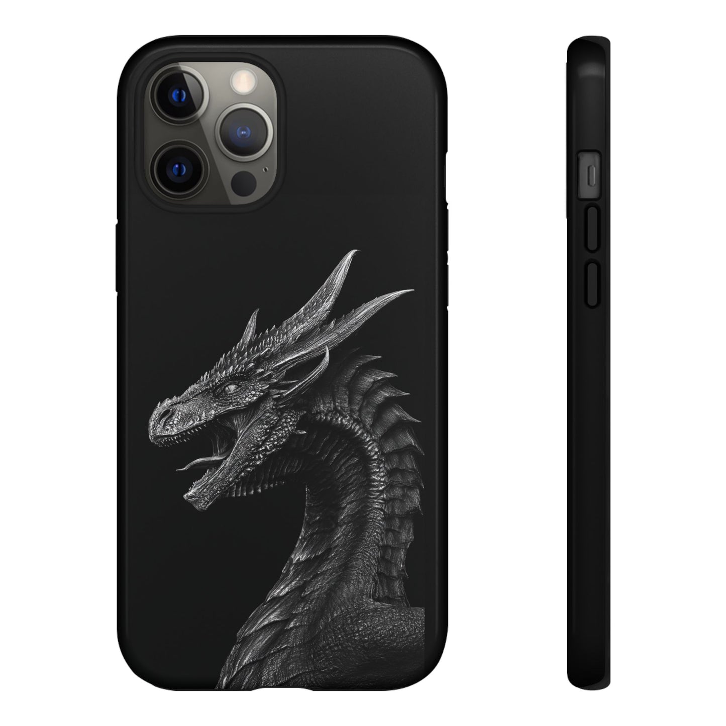 Black & White Dragon (iPhone X - iPhone 17 Pro Max) [TOUGH CASE]