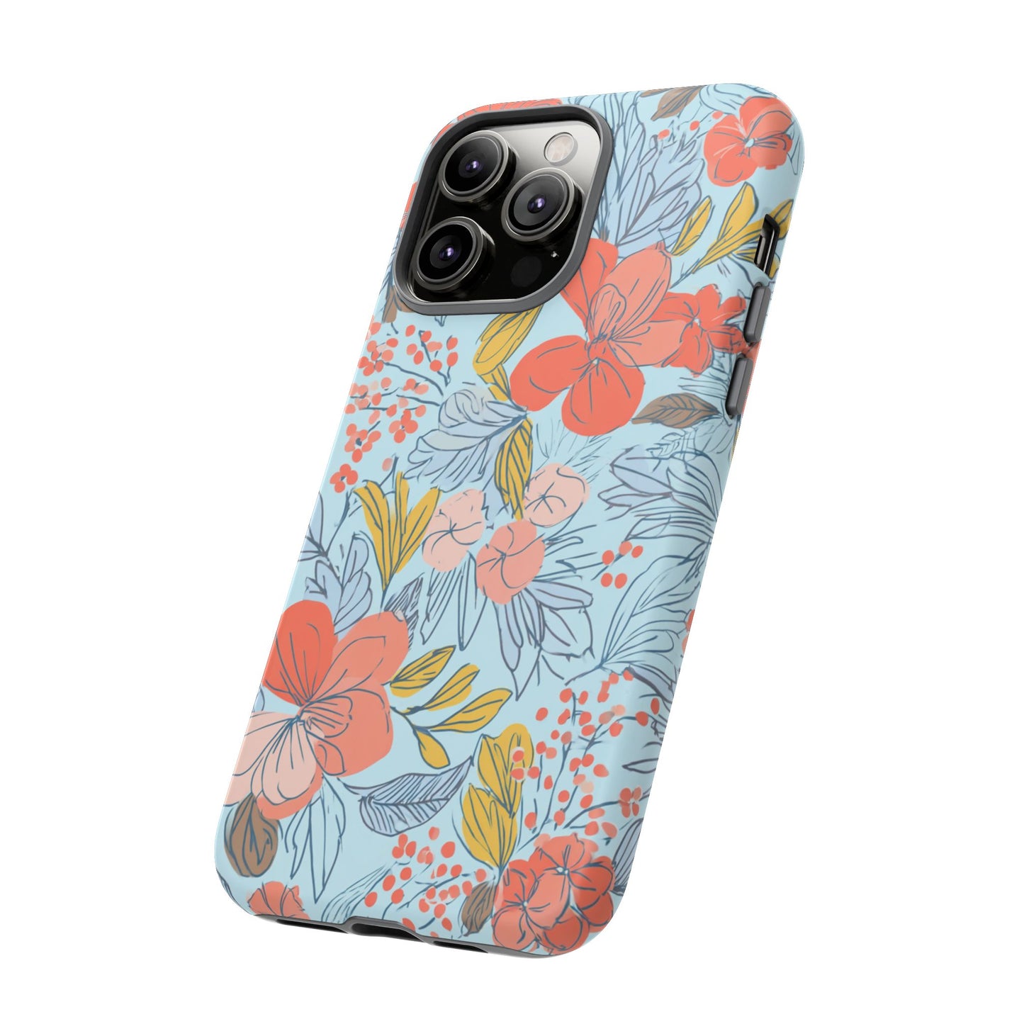 Floral 02 (iPhone X - iPhone 17 Pro Max) [TOUGH CASE]