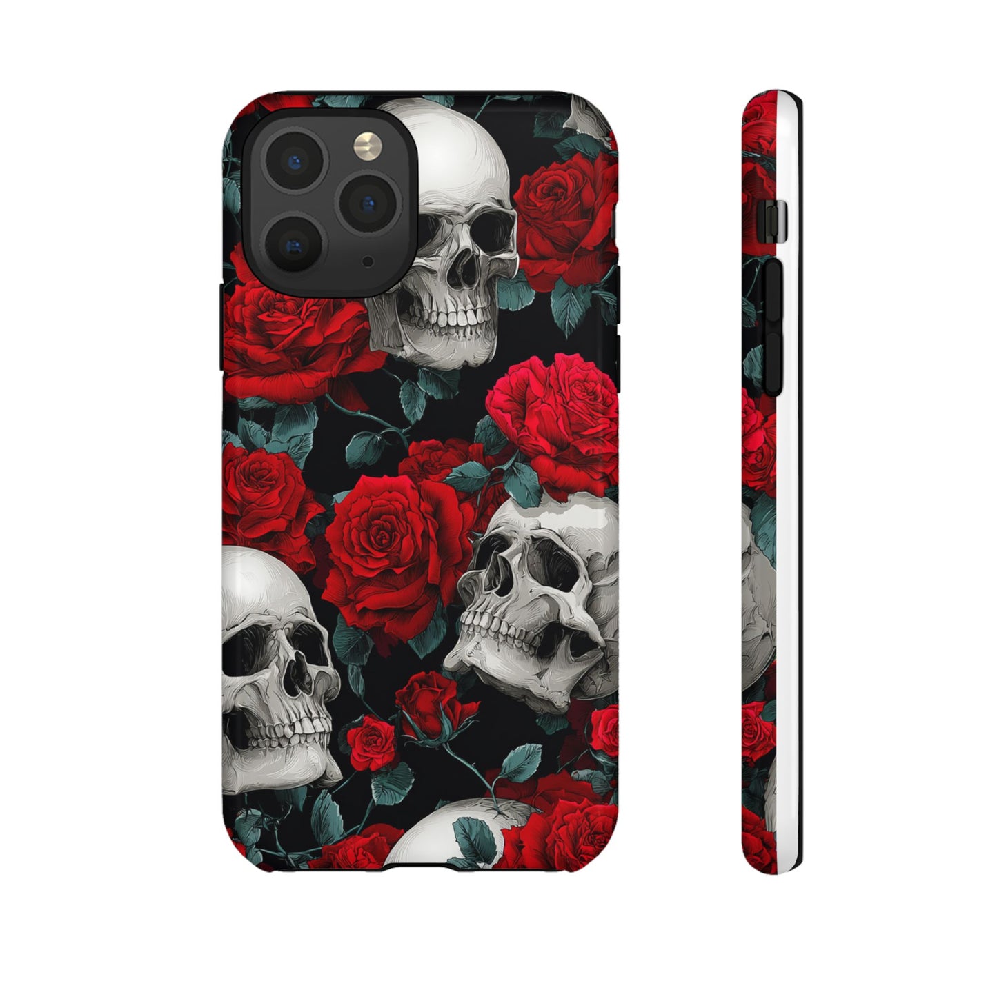 LOW STOCK Skull & Red Roses [TOUGH CASE]