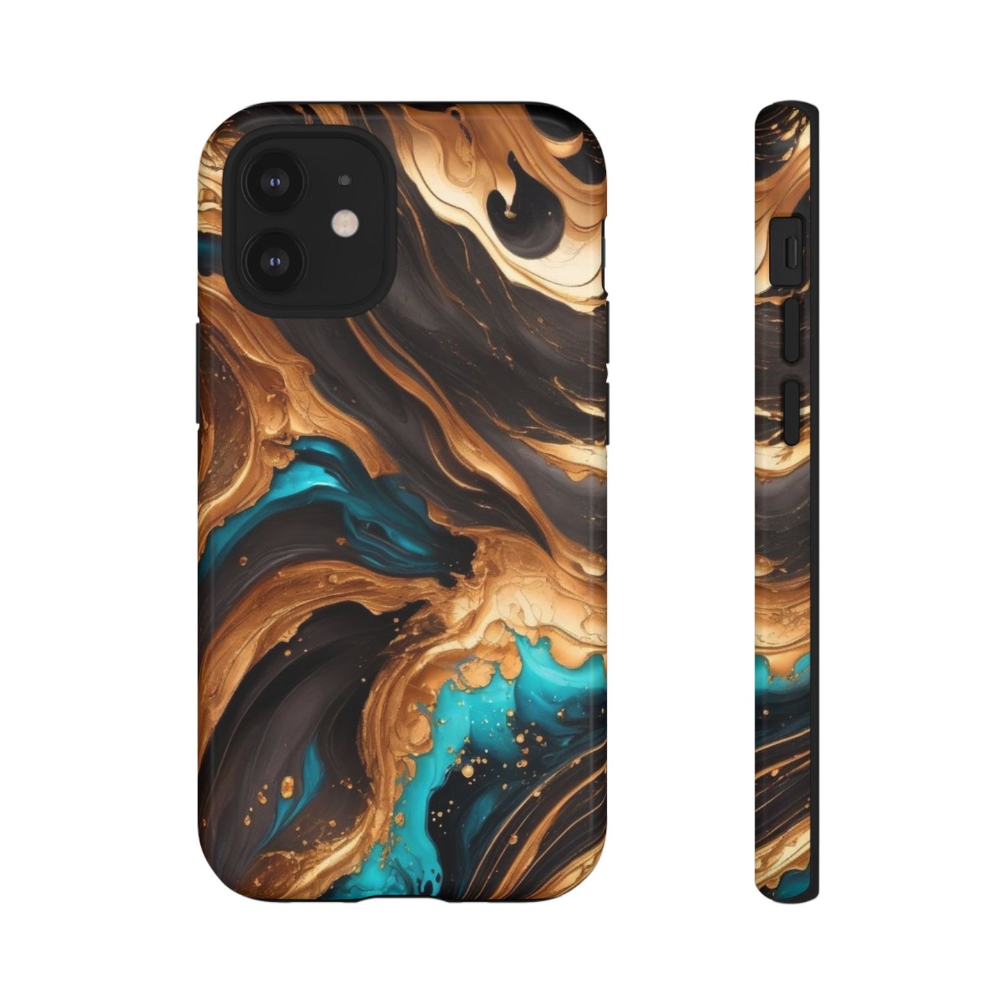 Metallic Swirls (iPhone X - iPhone 17 Pro Max) [TOUGH CASE]