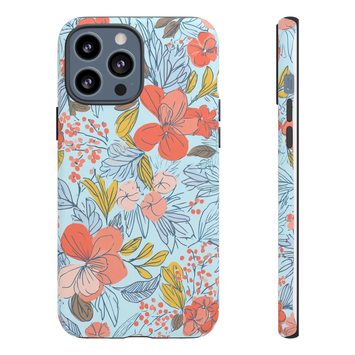 Floral 02 (iPhone X - iPhone 17 Pro Max) [TOUGH CASE]