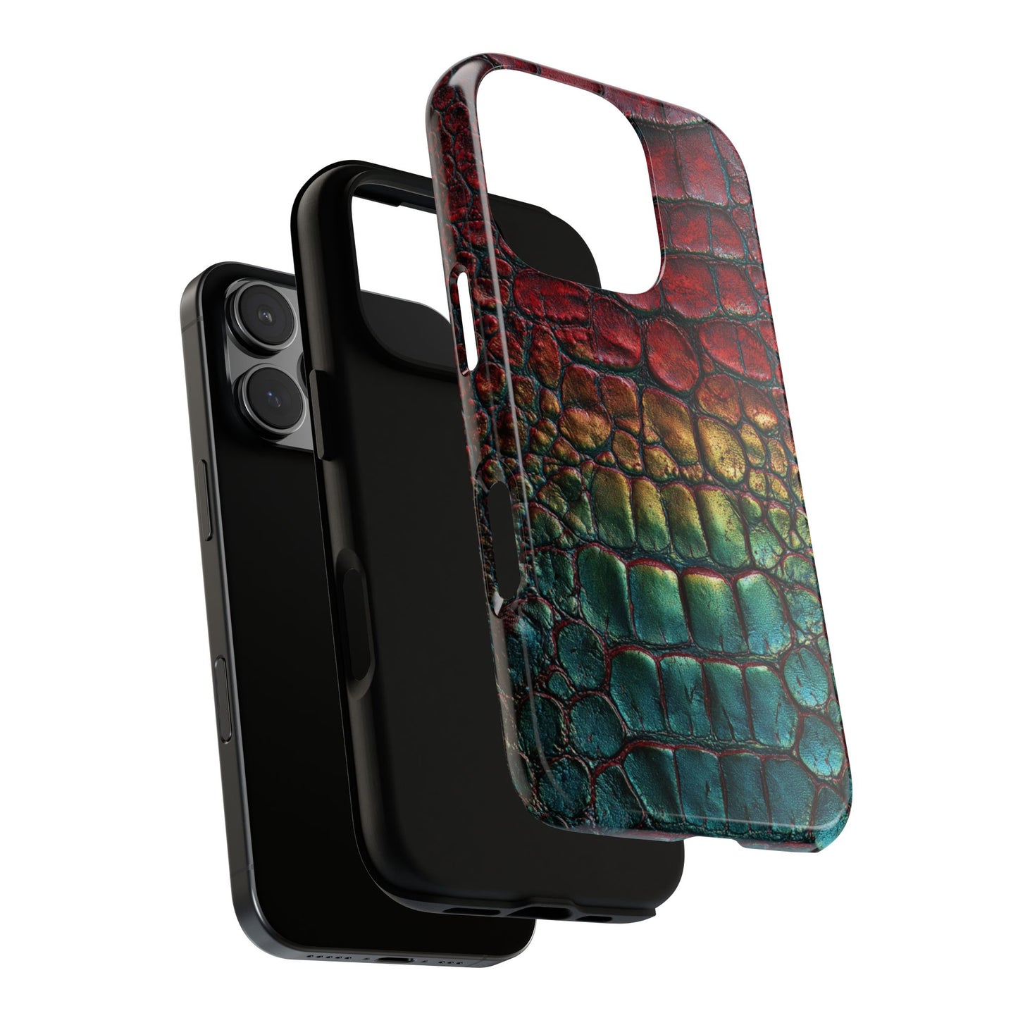 Red, Yellow, Blue Crocodile Skin [TOUGH CASE]