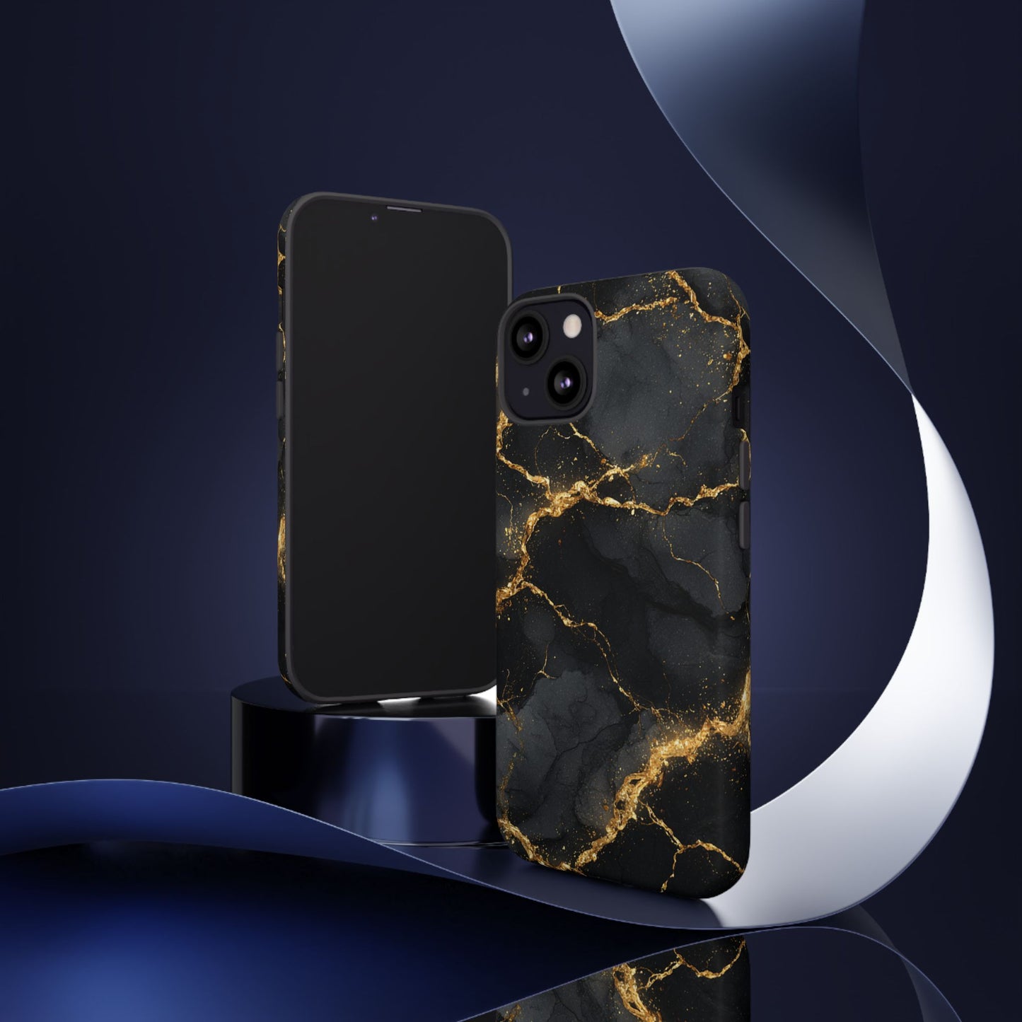 Black & Gold Marble [TOUGH CASE]