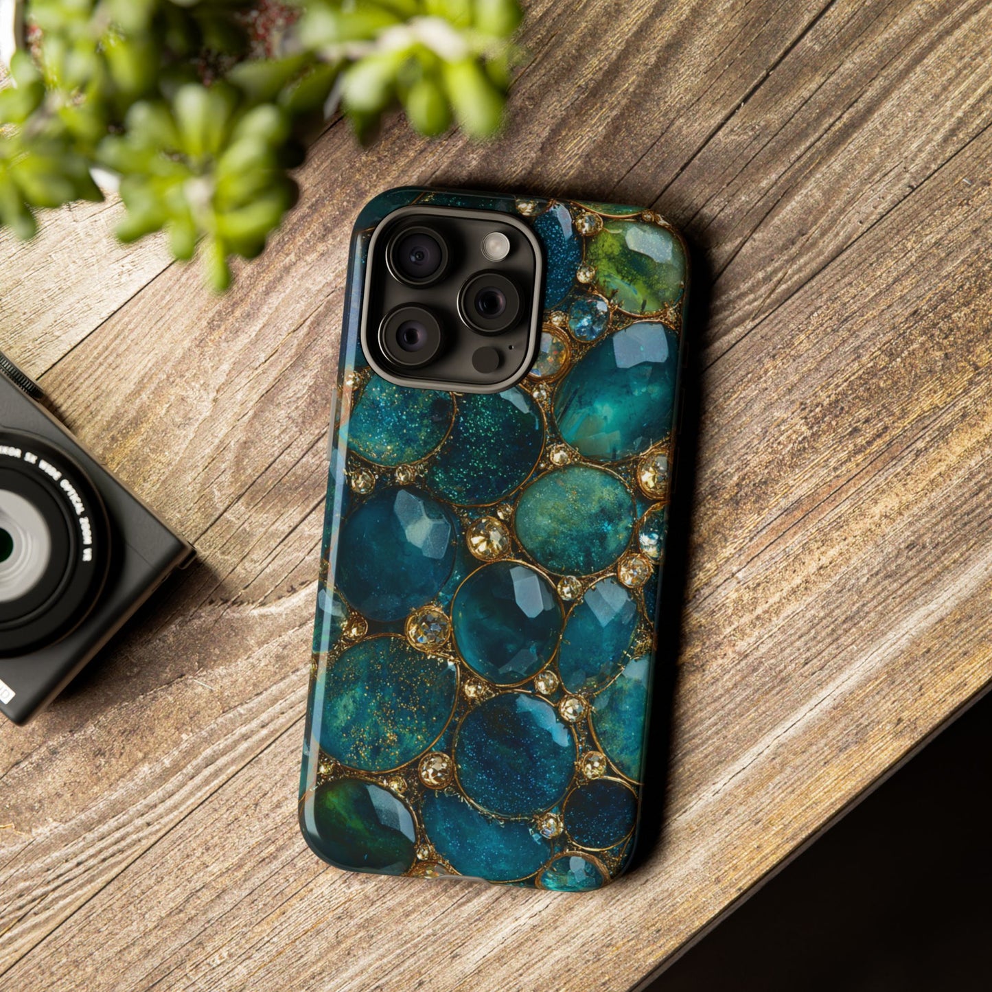 Blue Gemstones (iPhone Pro Max - iPhone X) [Tough Case]