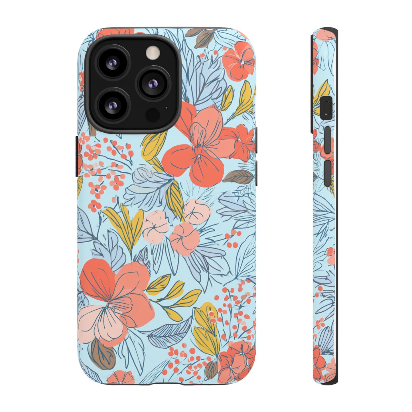 Floral 02 (iPhone X - iPhone 17 Pro Max) [TOUGH CASE]