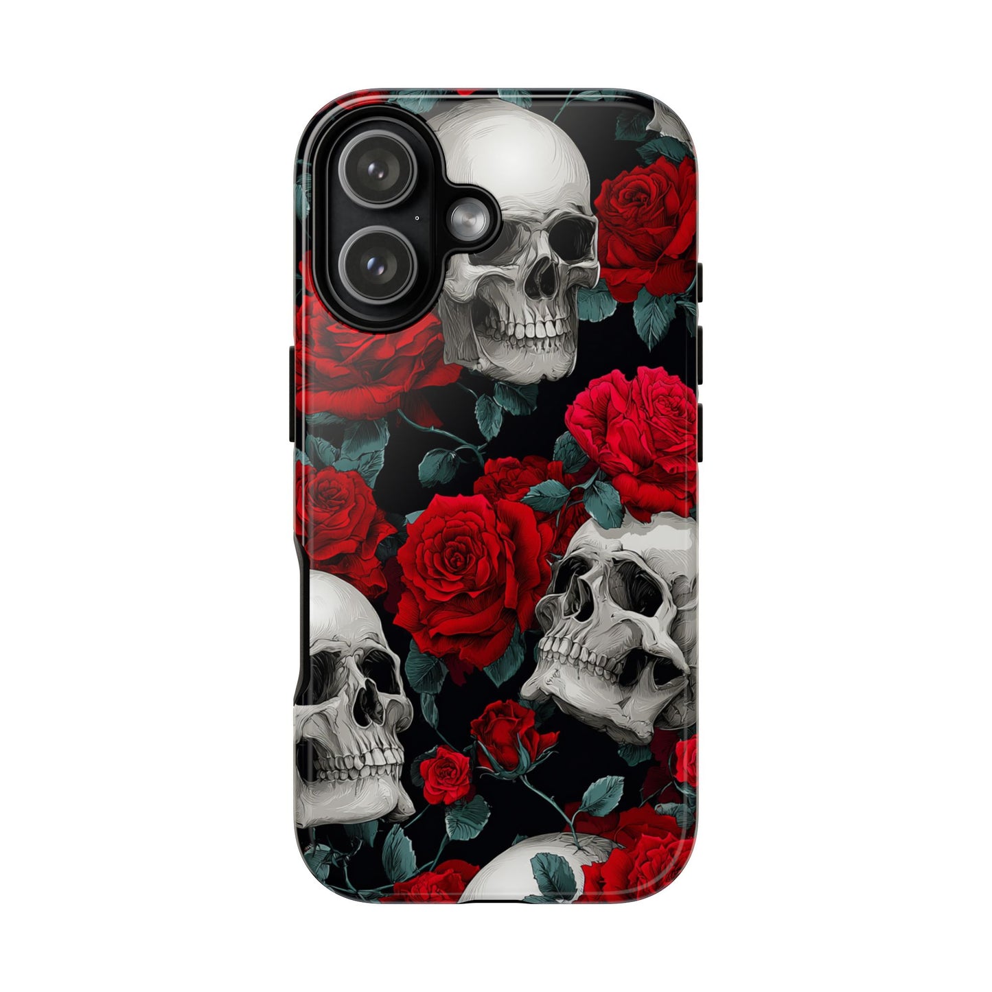 LOW STOCK Skull & Red Roses [TOUGH CASE]