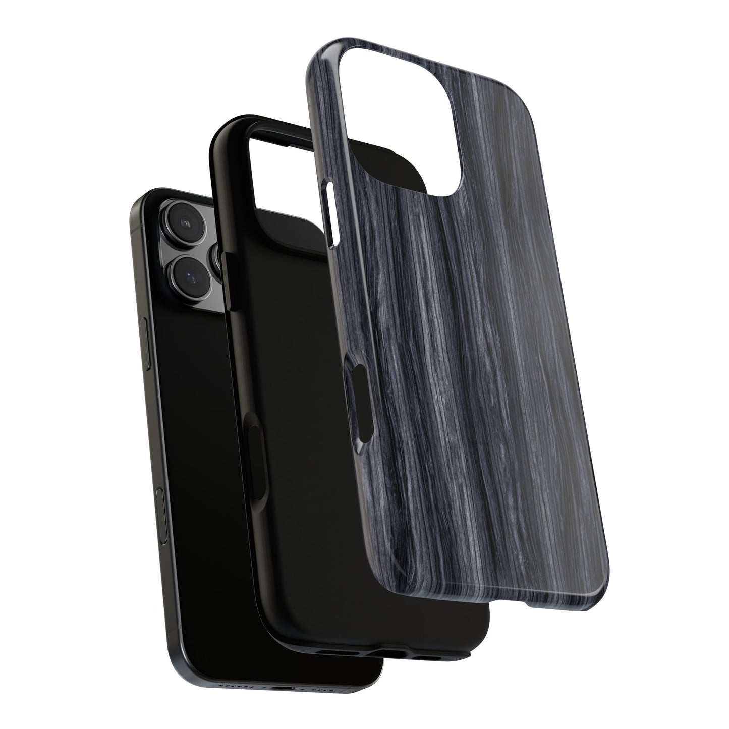 Black Wood (iPhone X - iPhone 17 Pro Max) [TOUGH CASE]