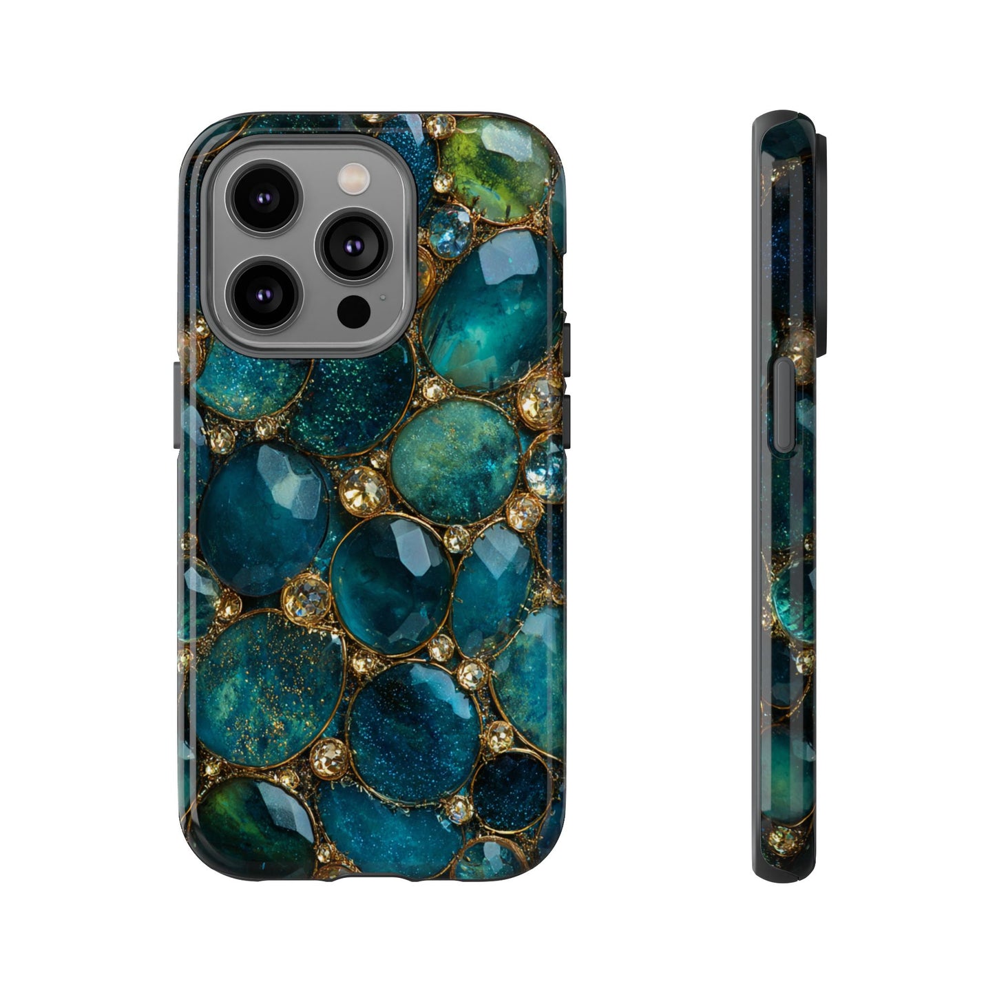 Blue Gemstones (iPhone Pro Max - iPhone X) [Tough Case]