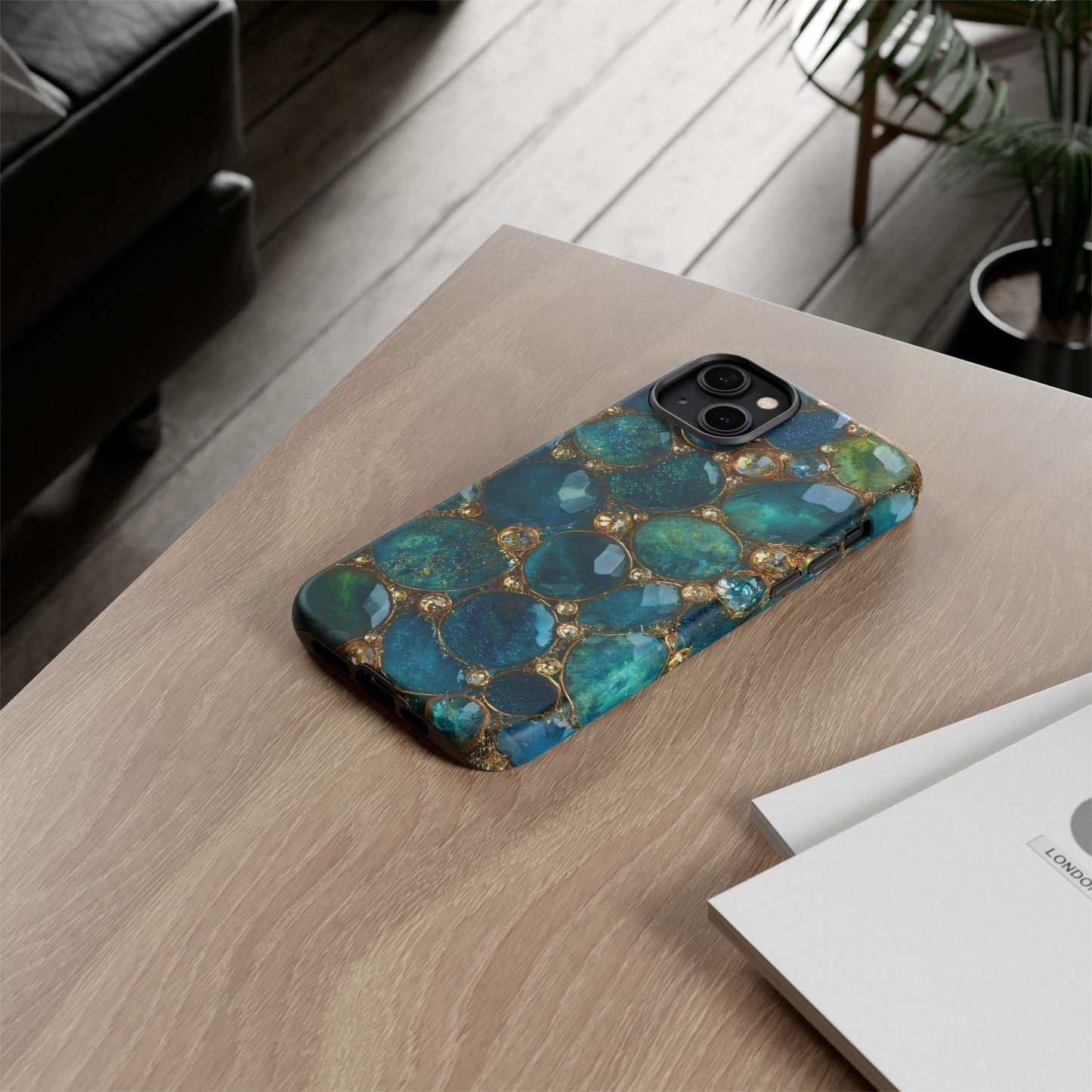 Blue Gemstones (iPhone Pro Max - iPhone X) [Tough Case]
