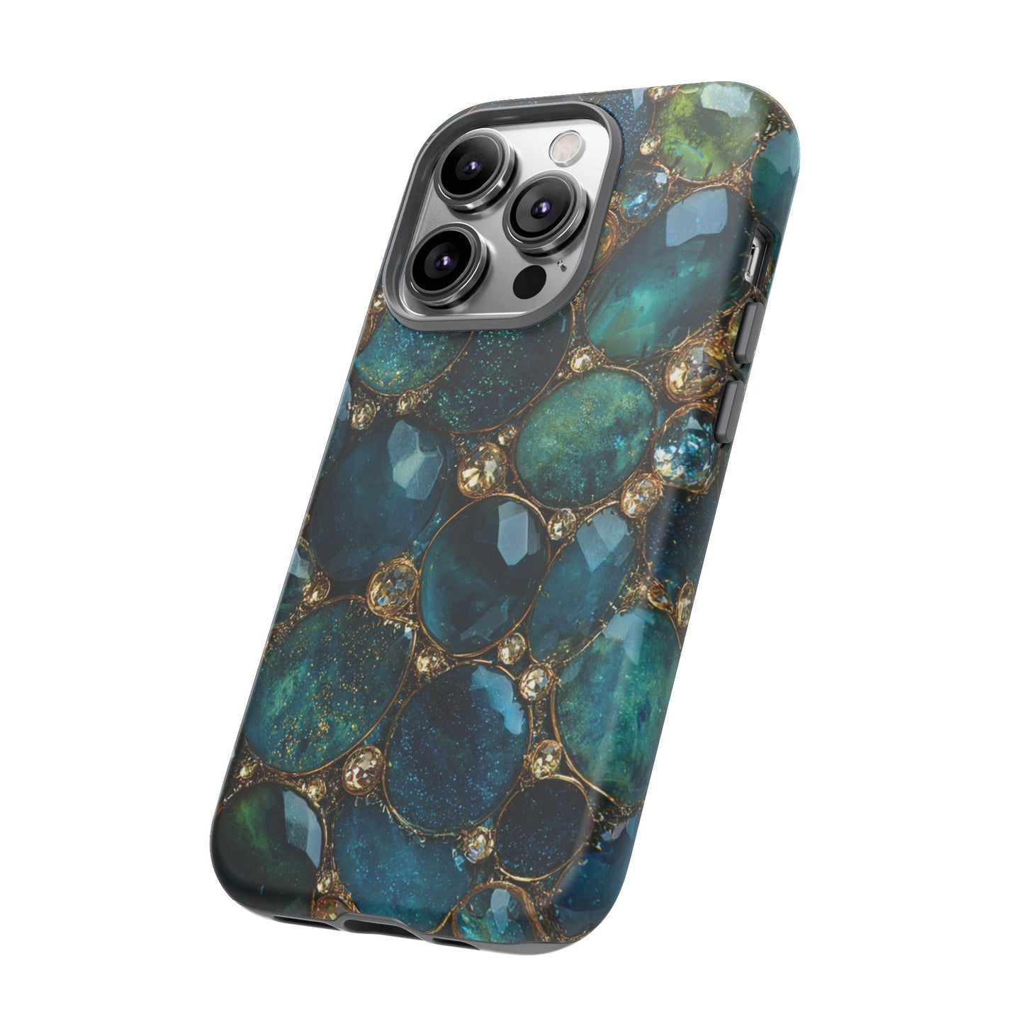 Blue Gemstones (iPhone Pro Max - iPhone X) [Tough Case]