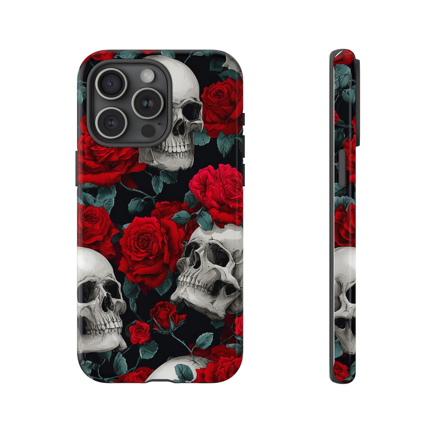 LOW STOCK Skull & Red Roses [TOUGH CASE]