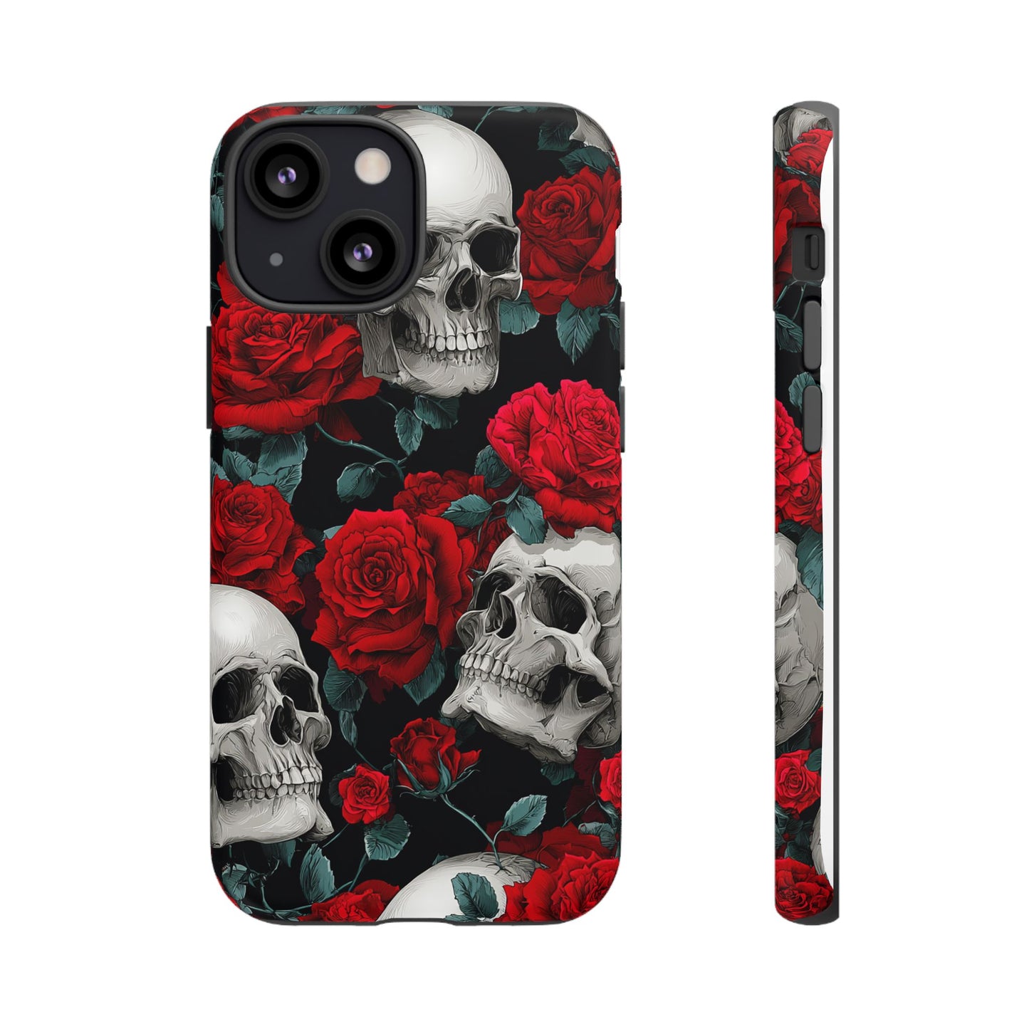 LOW STOCK Skull & Red Roses [TOUGH CASE]
