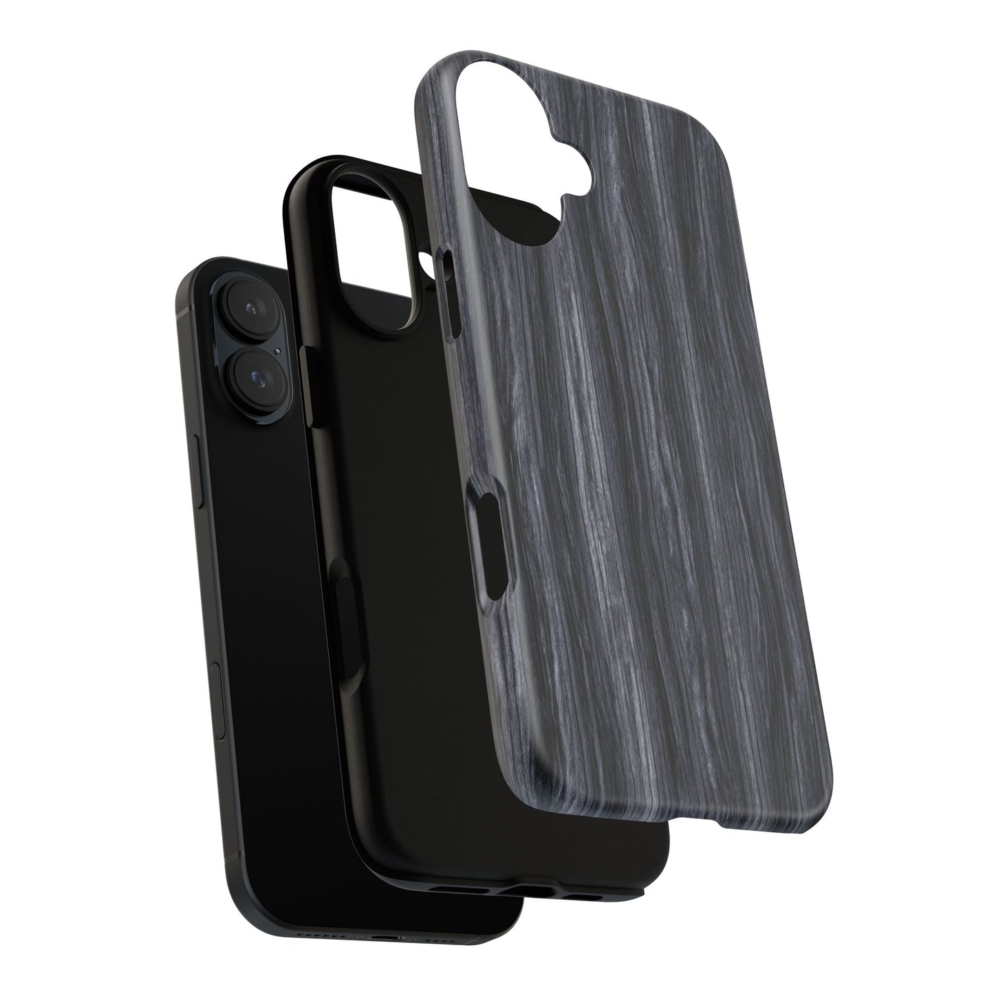 Black Wood (iPhone X - iPhone 17 Pro Max) [TOUGH CASE]