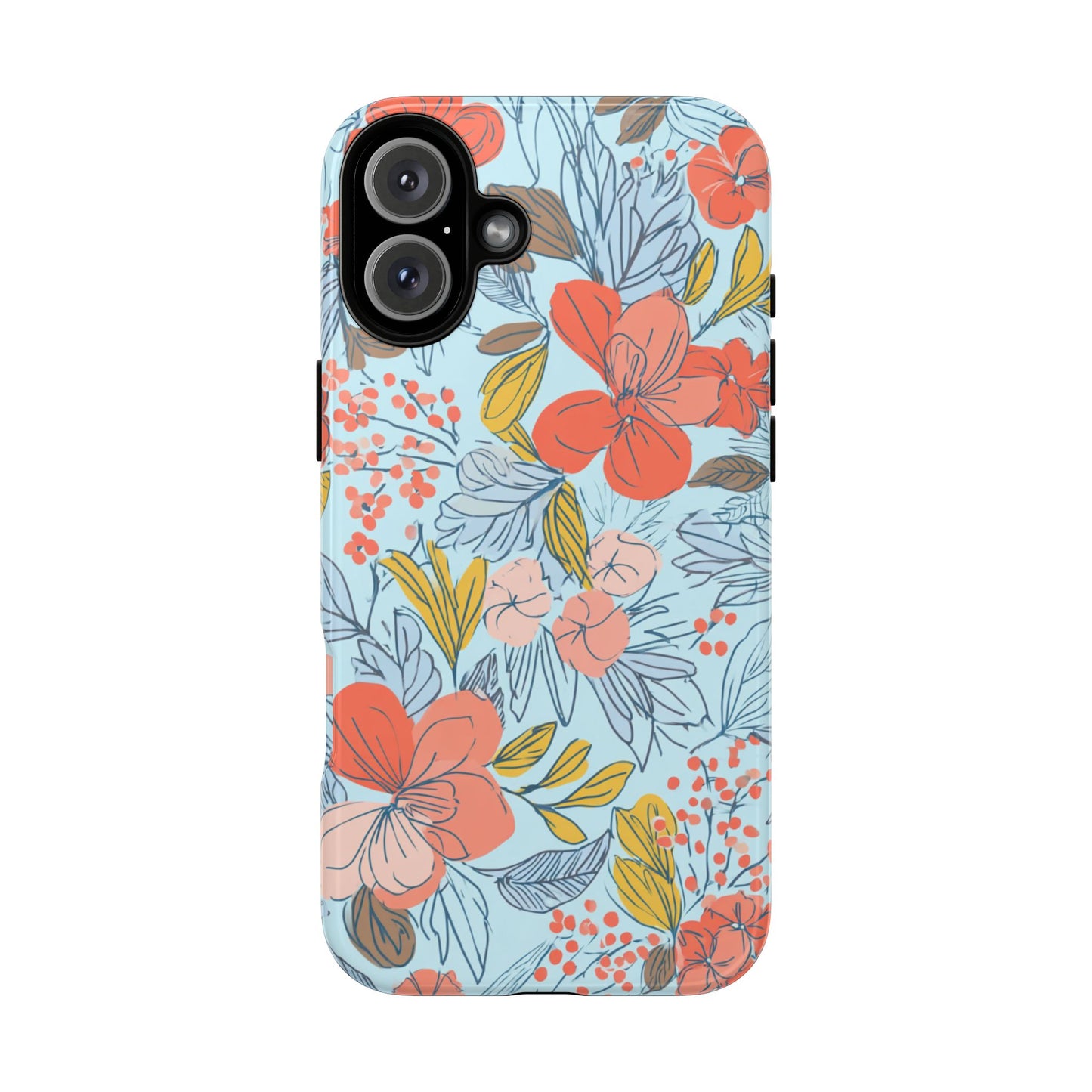 Floral 02 (iPhone X - iPhone 17 Pro Max) [TOUGH CASE]