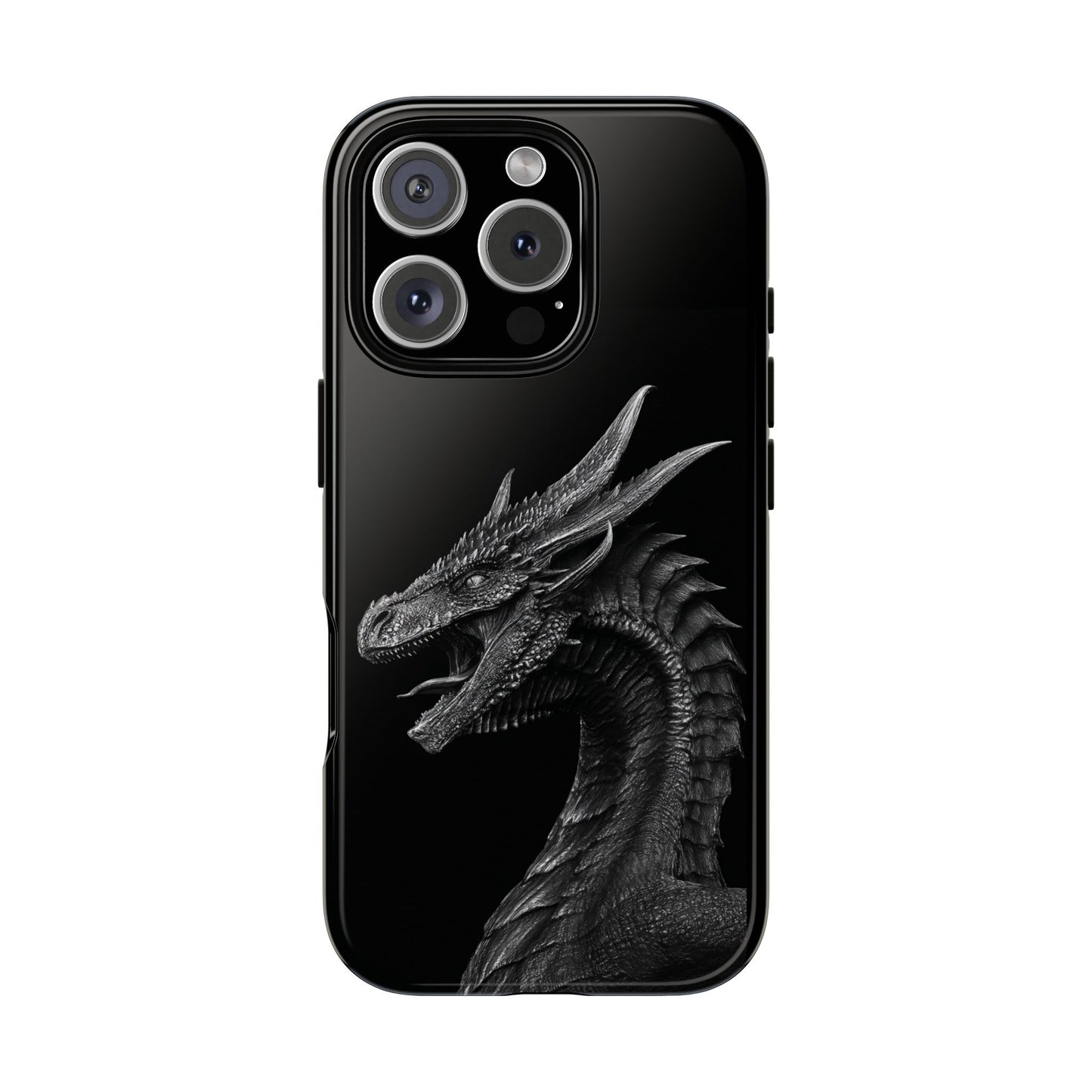Black & White Dragon (iPhone X - iPhone 17 Pro Max) [TOUGH CASE]