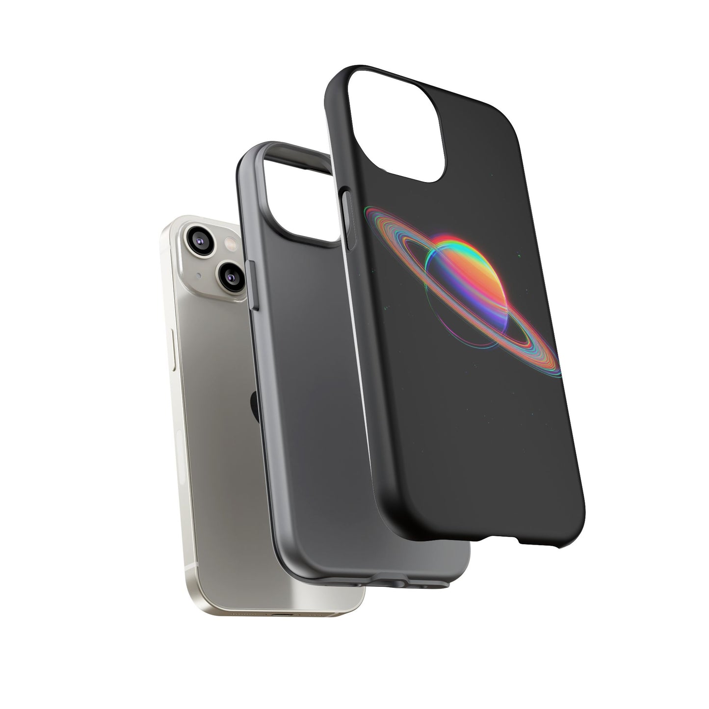 Glitched Saturn – (iPhone X - iPhone 17 Pro Max) [TOUGH CASE]