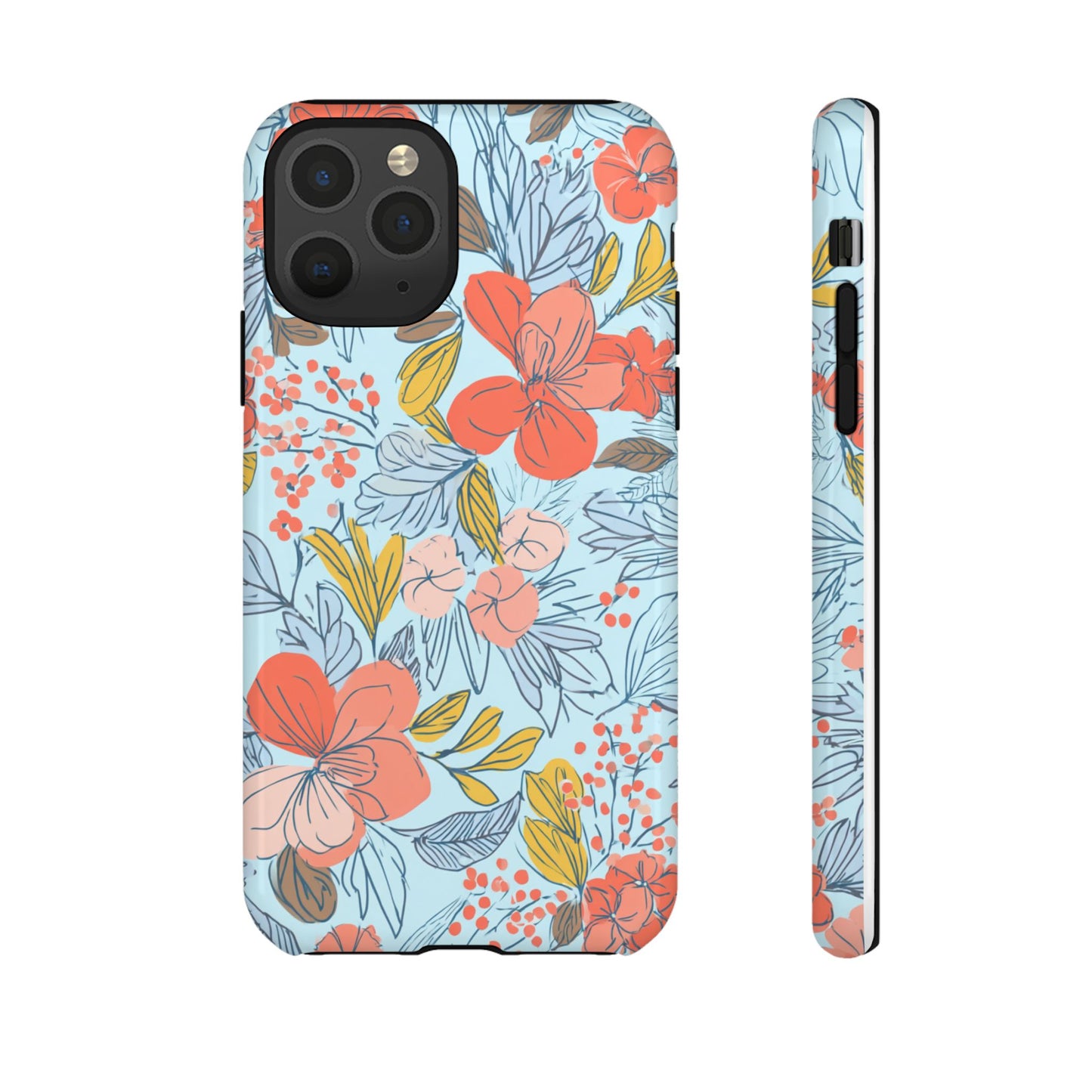 Floral 02 (iPhone X - iPhone 17 Pro Max) [TOUGH CASE]