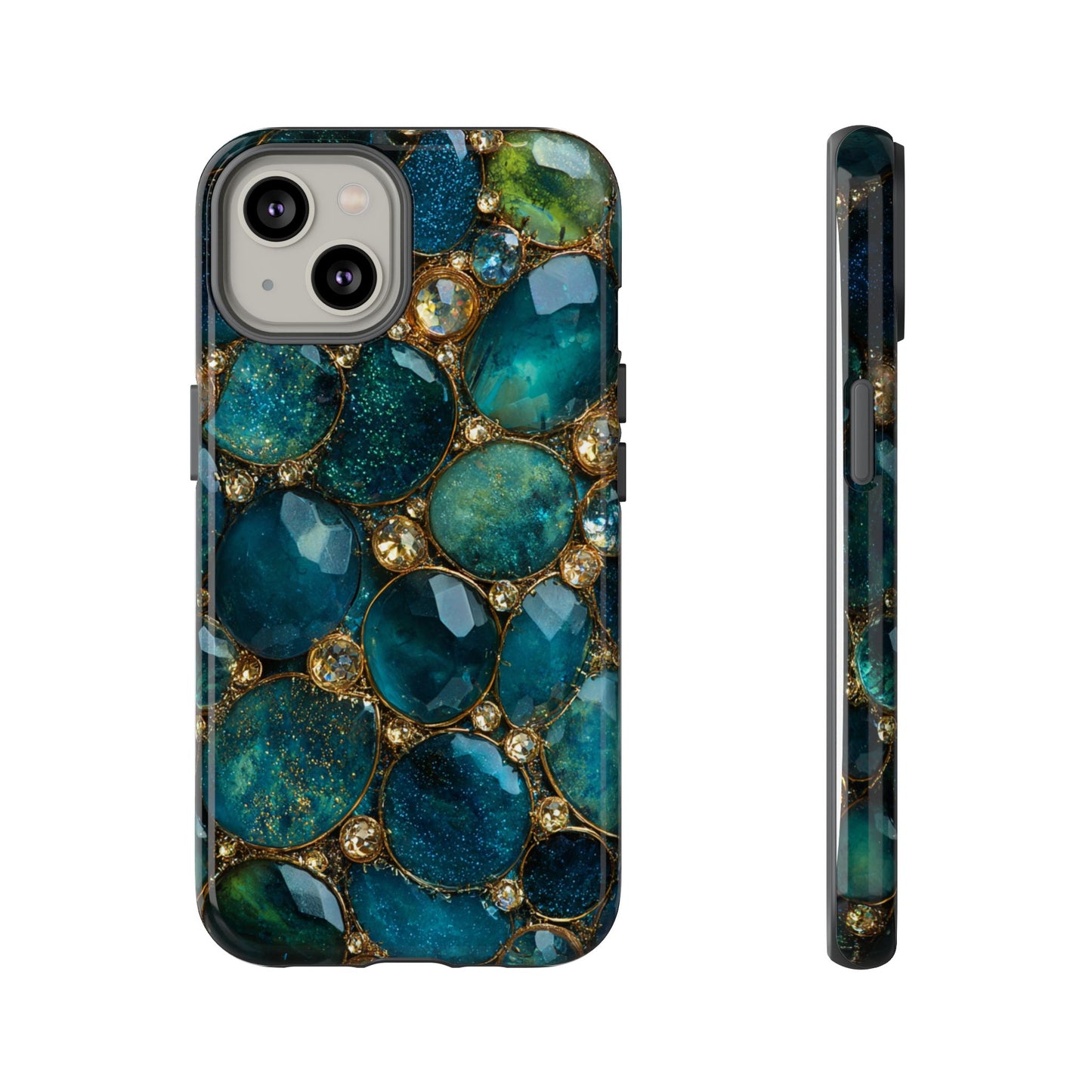 Blue Gemstones (iPhone Pro Max - iPhone X) [Tough Case]