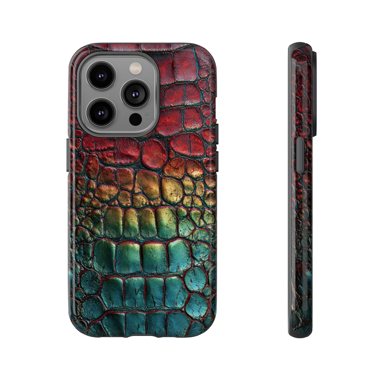 Red, Yellow, Blue Crocodile Skin [TOUGH CASE]