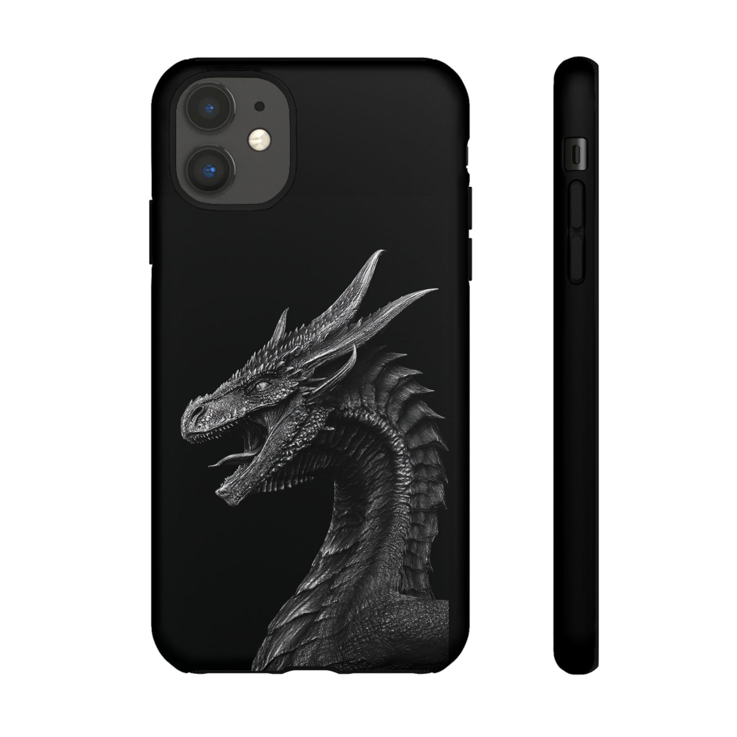 Black & White Dragon (iPhone X - iPhone 17 Pro Max) [TOUGH CASE]