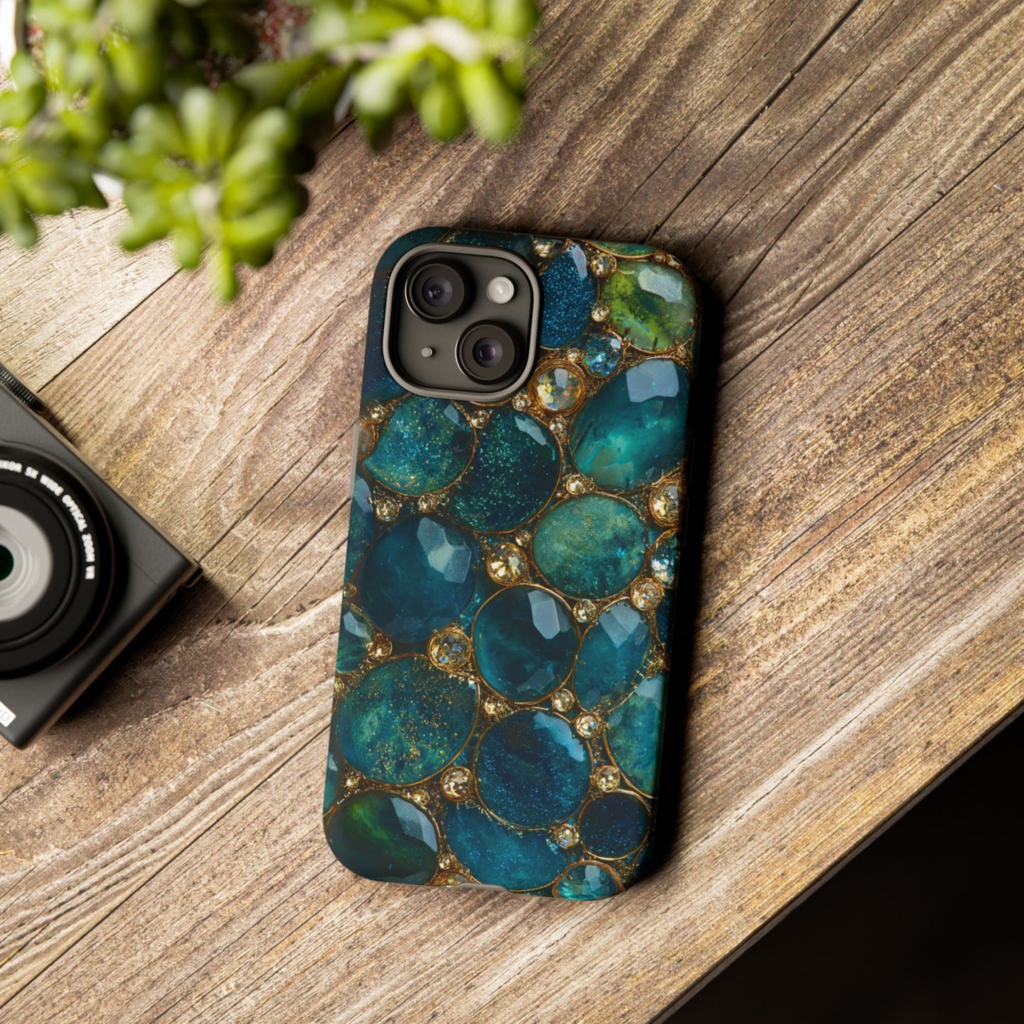 Blue Gemstones (iPhone Pro Max - iPhone X) [Tough Case]