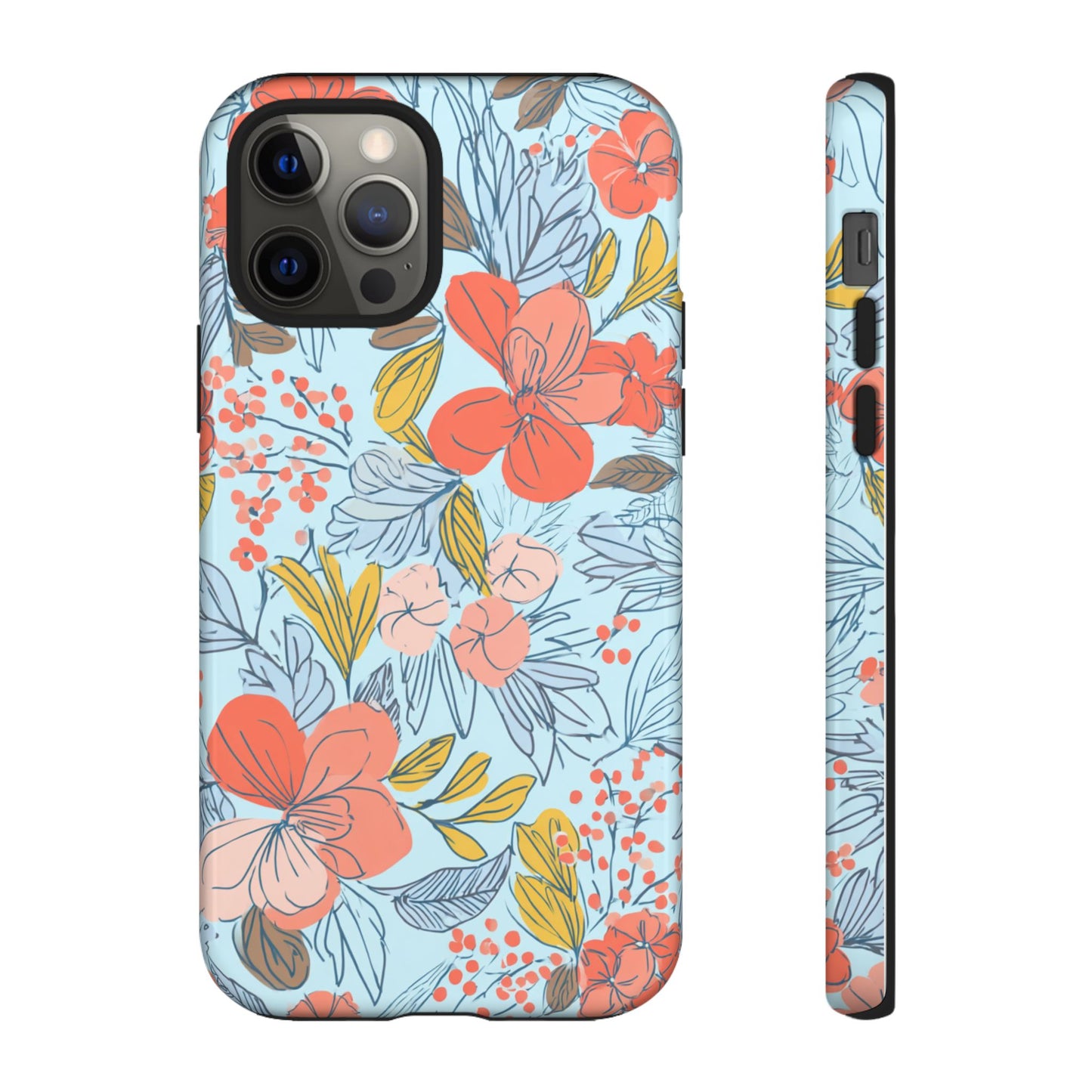 Floral 02 (iPhone X - iPhone 17 Pro Max) [TOUGH CASE]