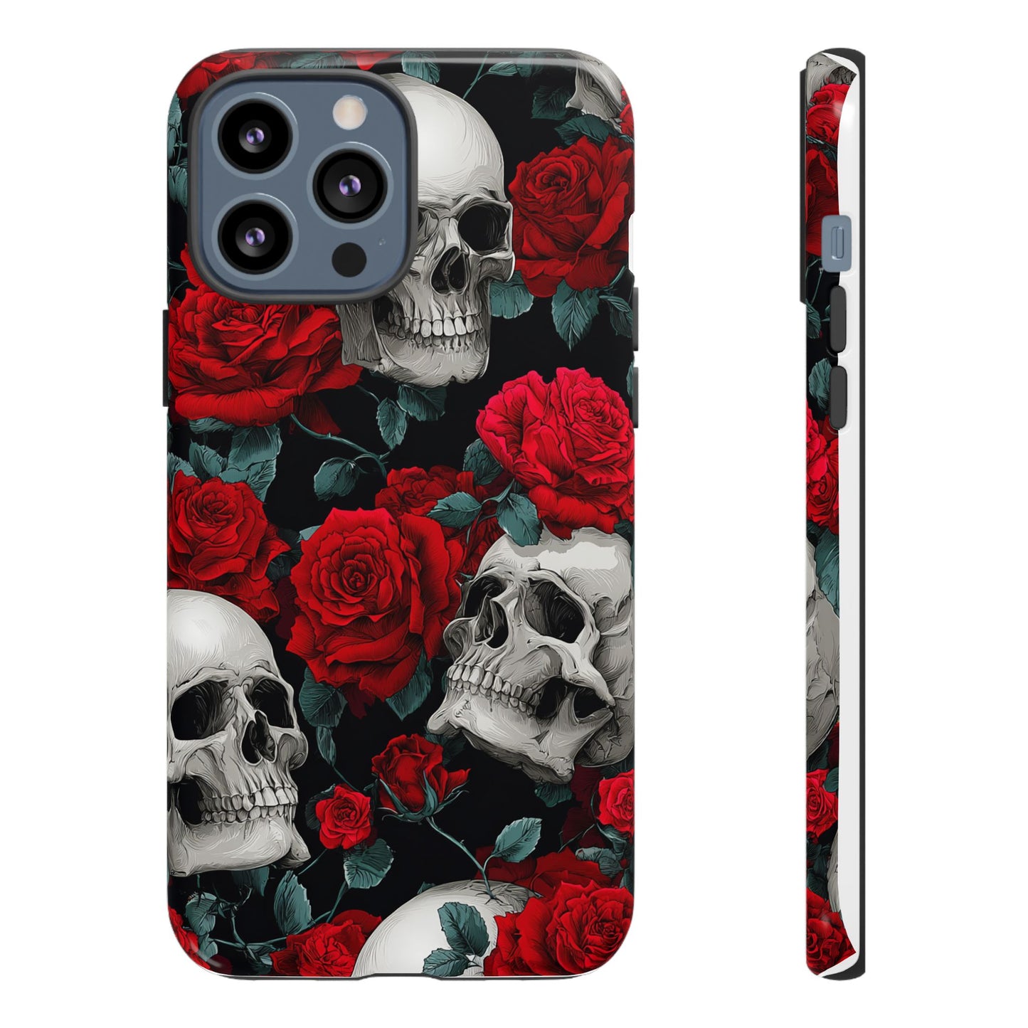 LOW STOCK Skull & Red Roses [TOUGH CASE]