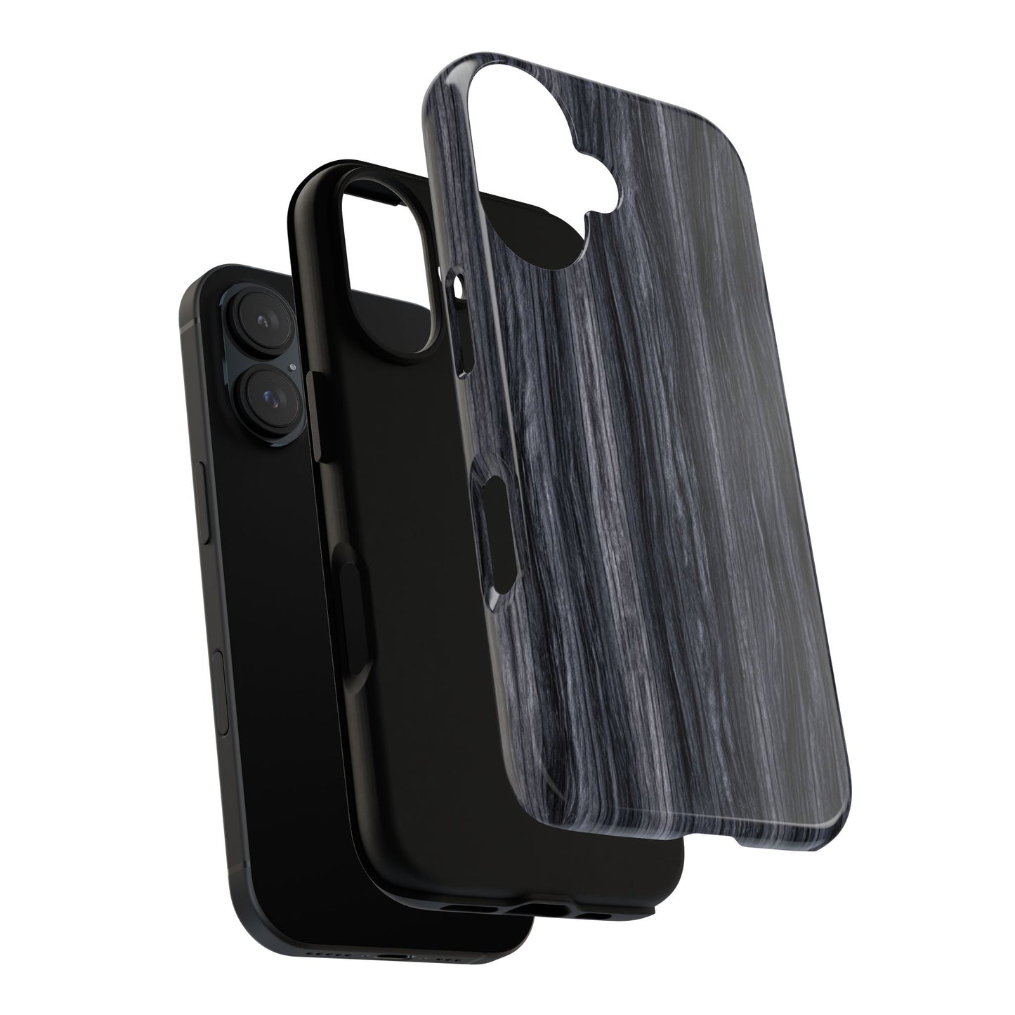 Black Wood (iPhone X - iPhone 17 Pro Max) [TOUGH CASE]