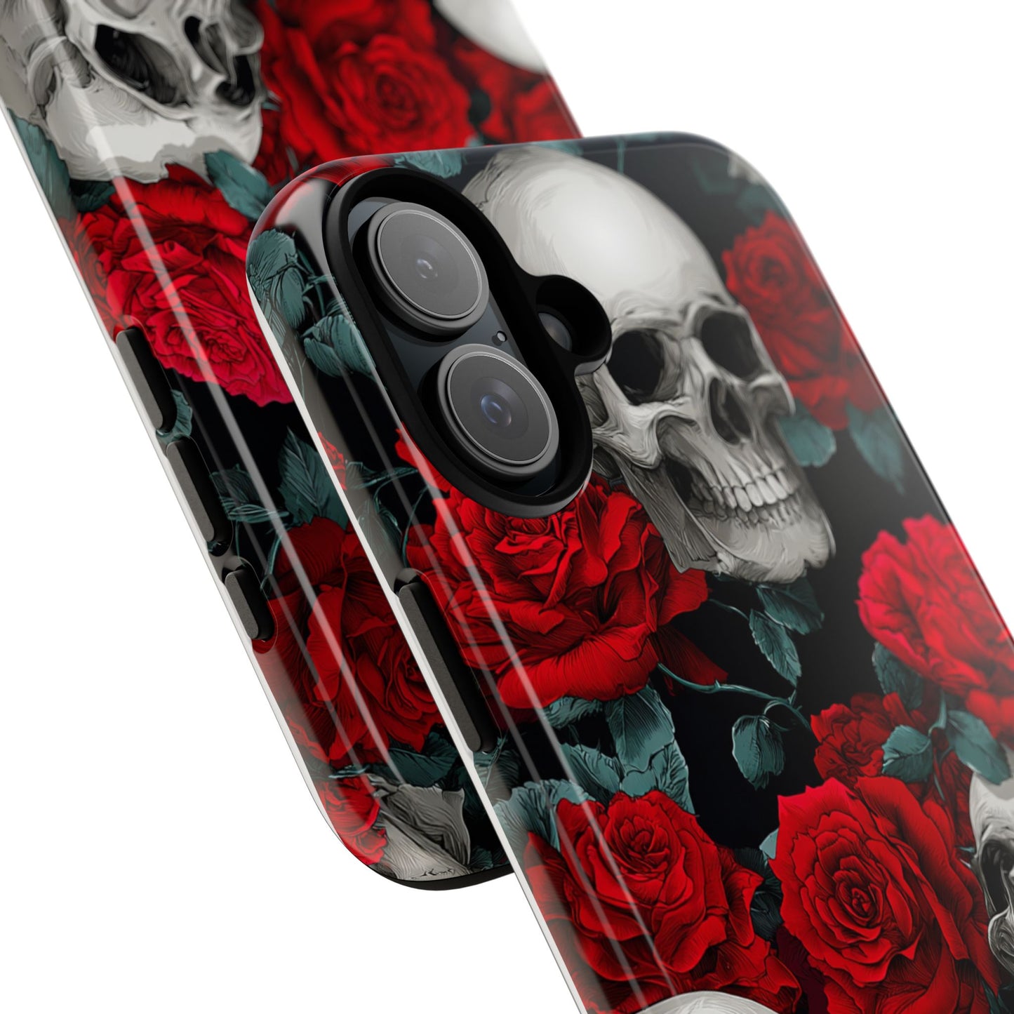 LOW STOCK Skull & Red Roses [TOUGH CASE]