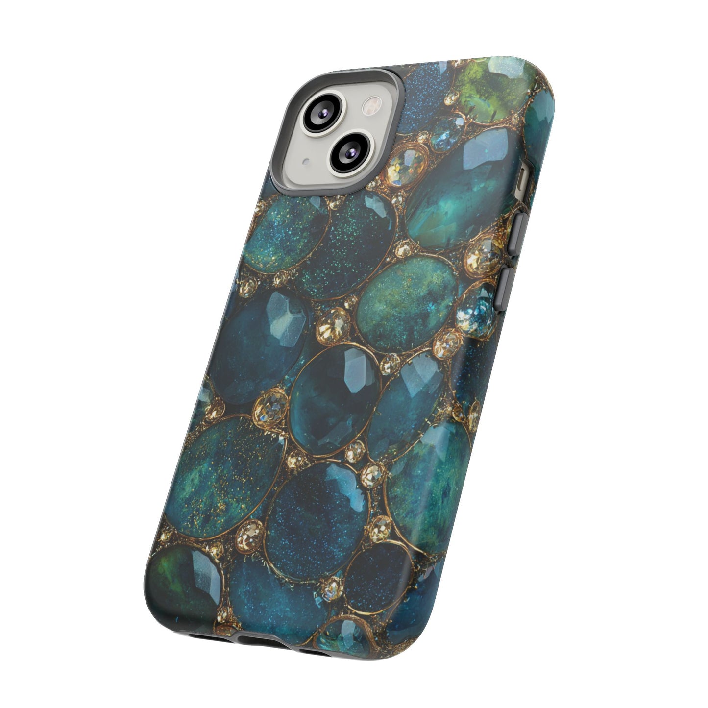 Blue Gemstones (iPhone Pro Max - iPhone X) [Tough Case]