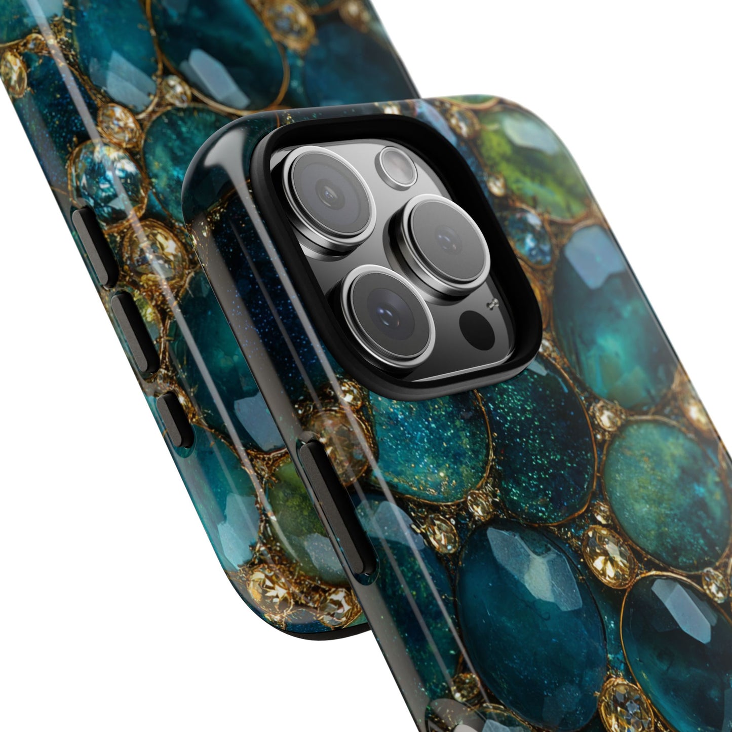 Blue Gemstones (iPhone Pro Max - iPhone X) [Tough Case]
