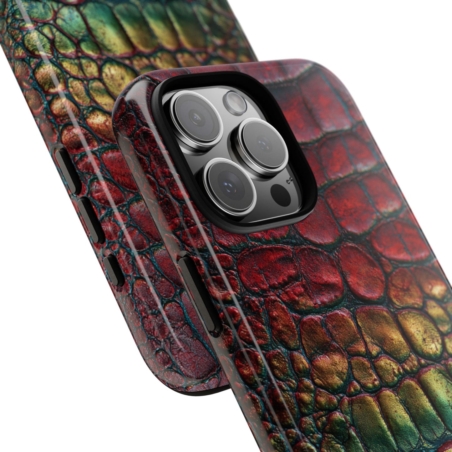 Red, Yellow, Blue Crocodile Skin [TOUGH CASE]