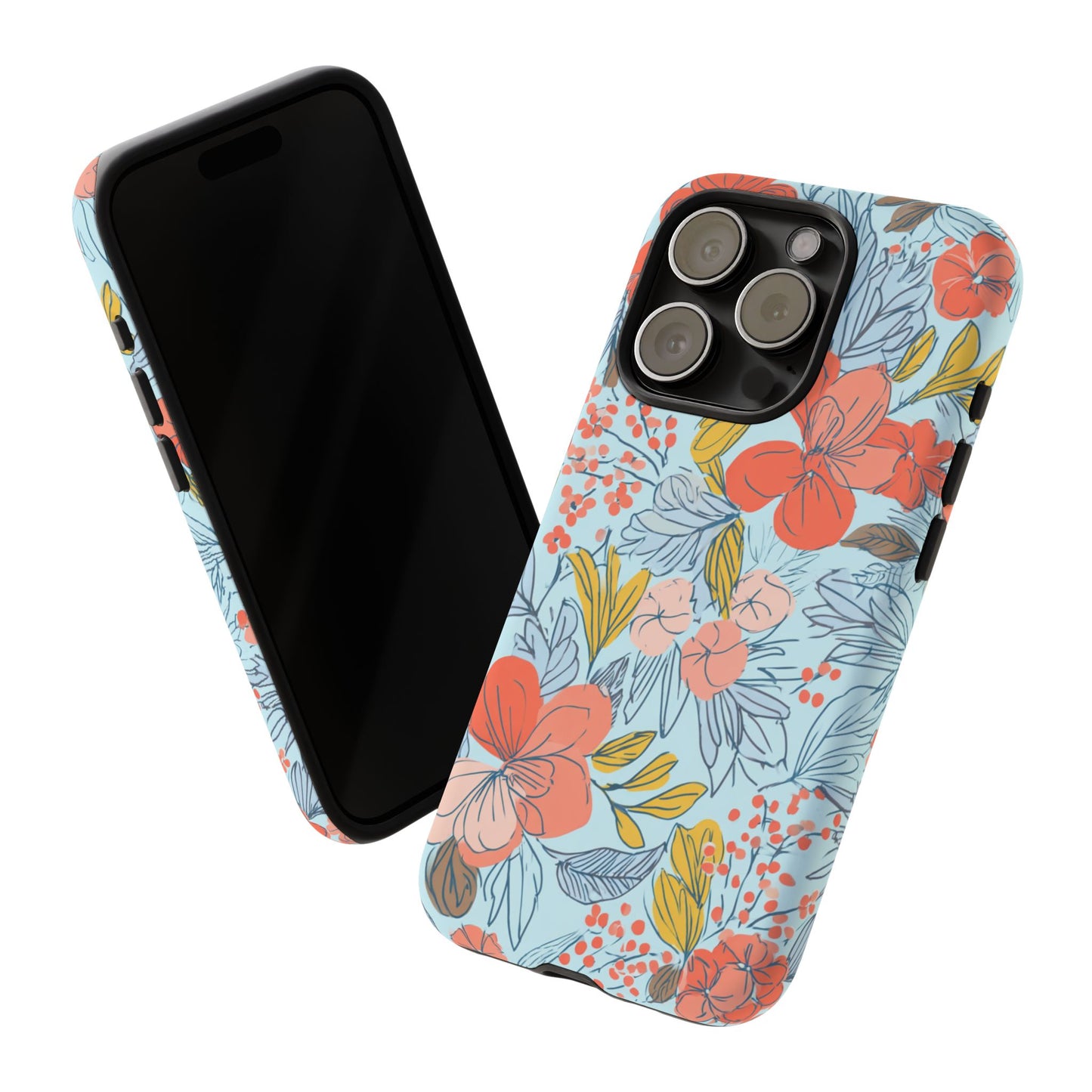 Floral 02 (iPhone X - iPhone 17 Pro Max) [TOUGH CASE]