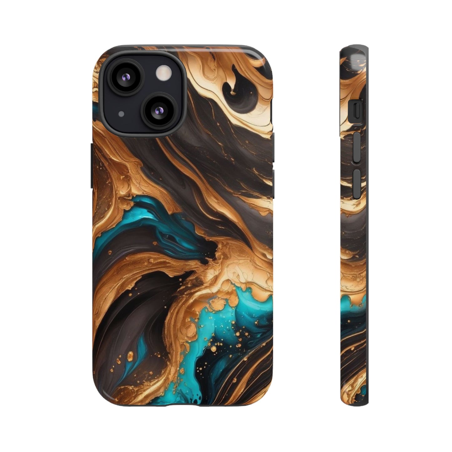 Metallic Swirls (iPhone X - iPhone 17 Pro Max) [TOUGH CASE]