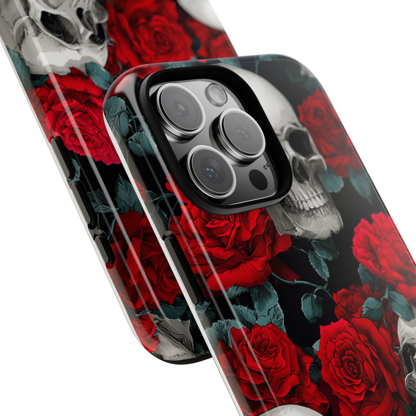 LOW STOCK Skull & Red Roses [TOUGH CASE]