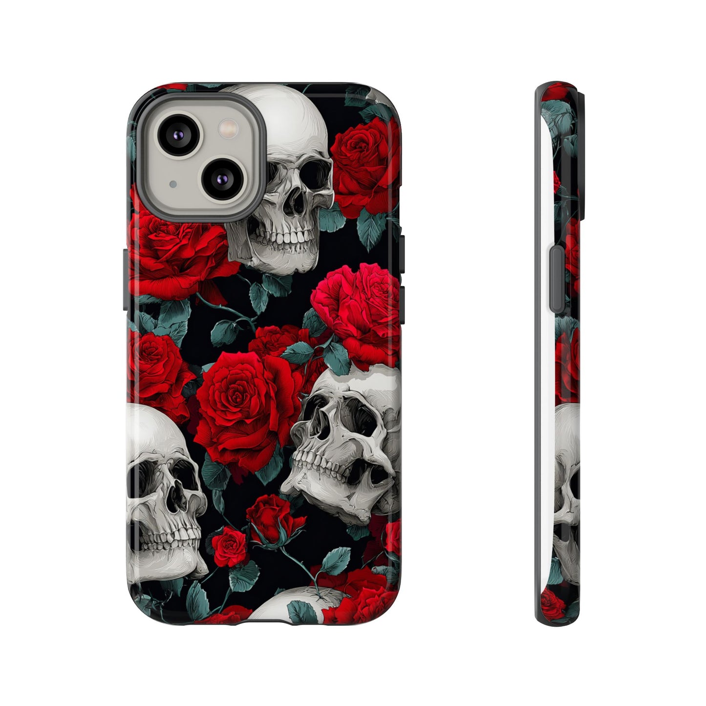 LOW STOCK Skull & Red Roses [TOUGH CASE]