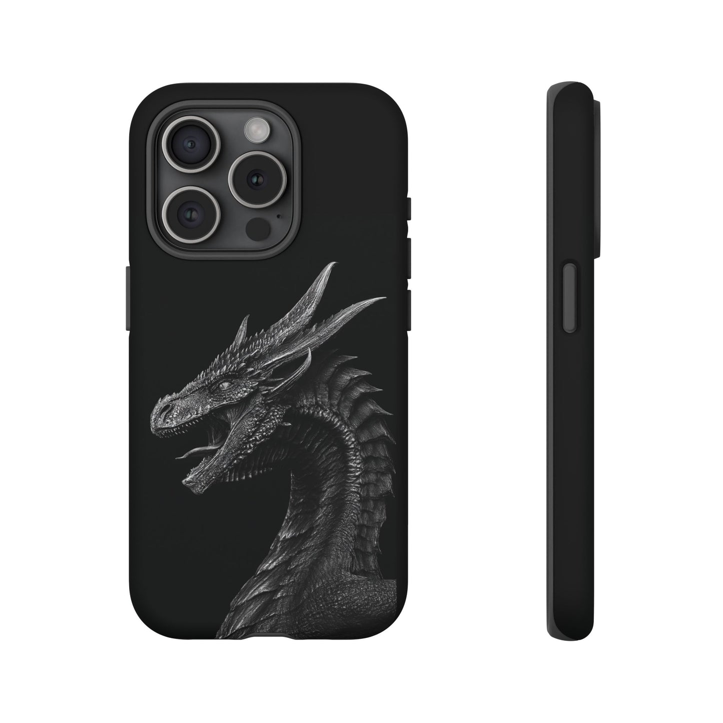 Black & White Dragon (iPhone X - iPhone 17 Pro Max) [TOUGH CASE]