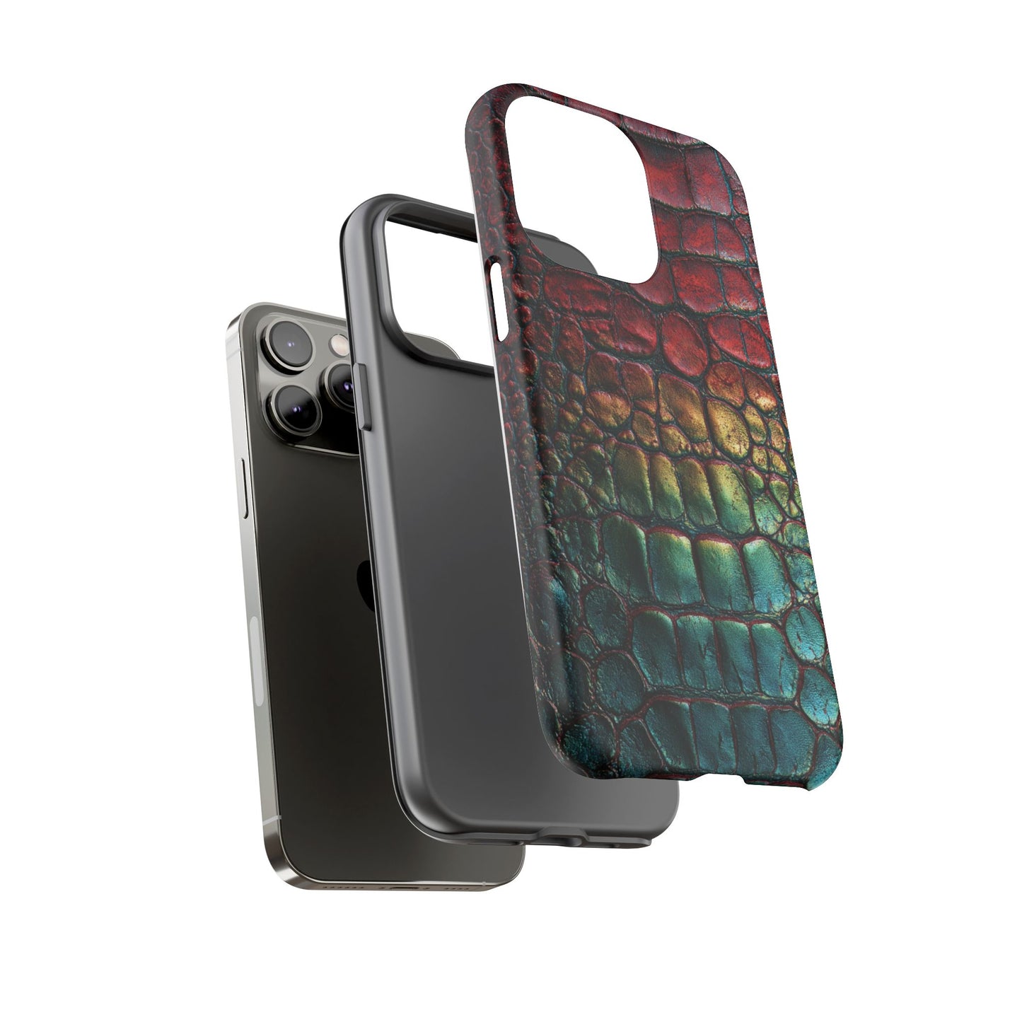 Red, Yellow, Blue Crocodile Skin [TOUGH CASE]
