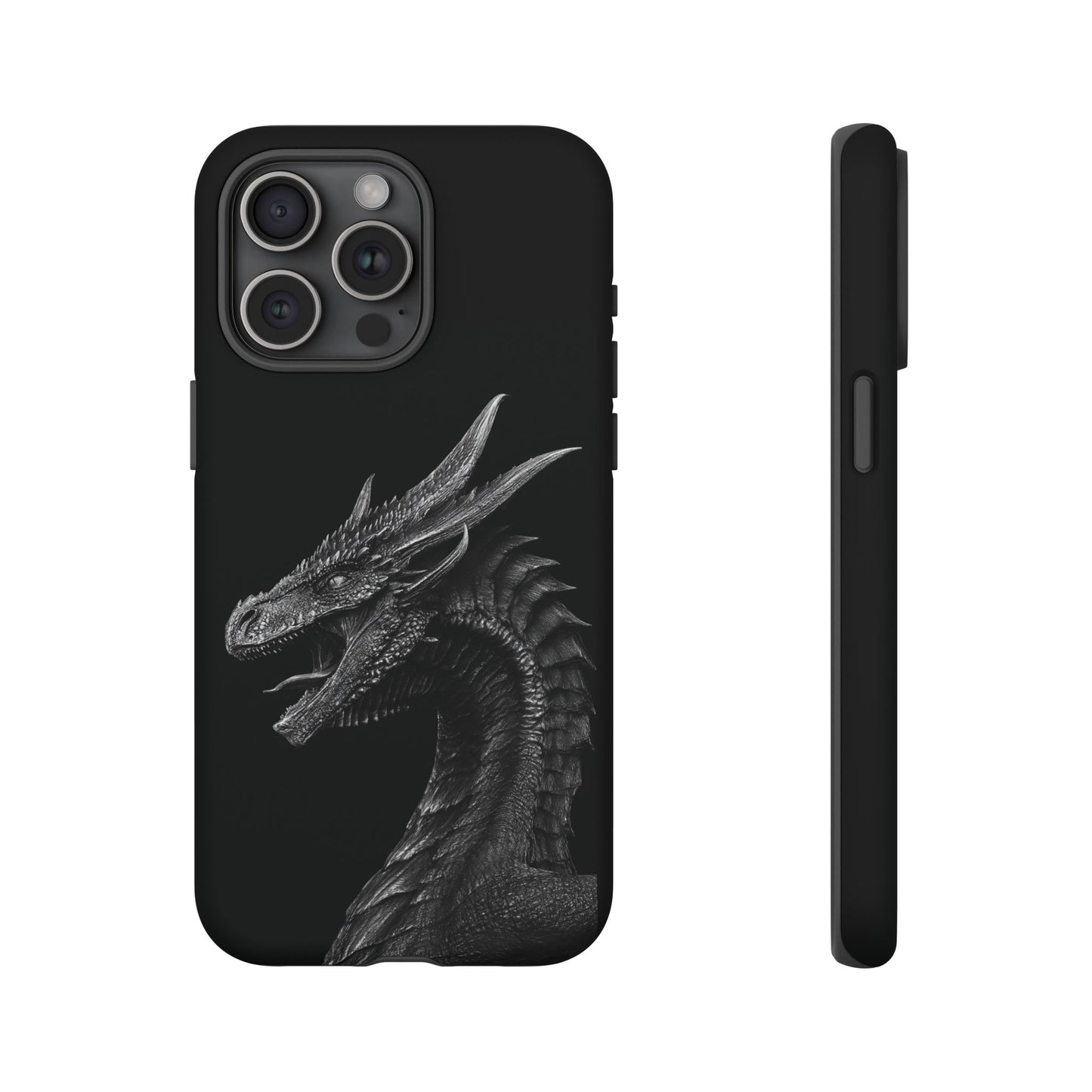Black & White Dragon (iPhone X - iPhone 17 Pro Max) [TOUGH CASE]