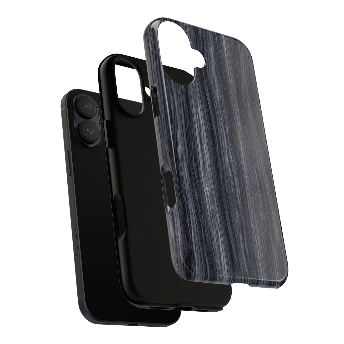 Black Wood (iPhone X - iPhone 17 Pro Max) [TOUGH CASE]